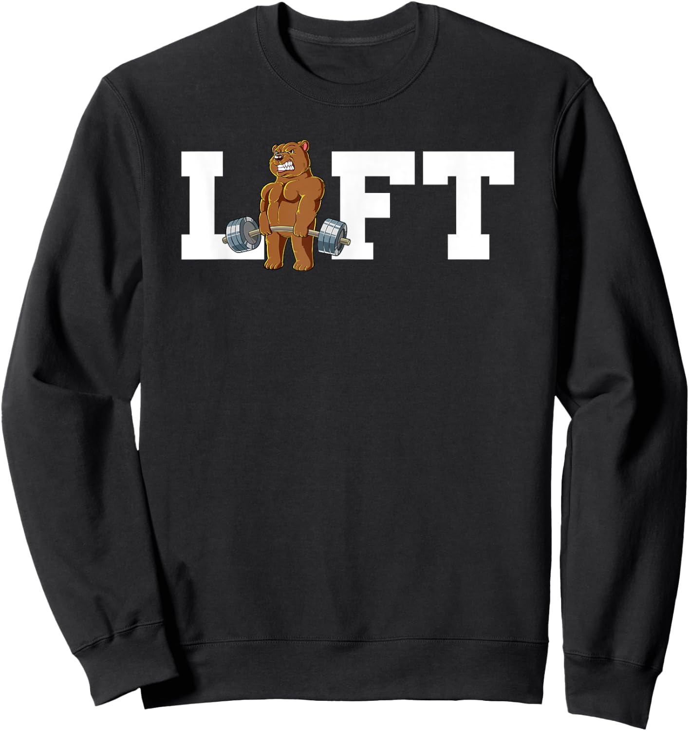 Bear Gym Weight Training Lift Deadlift Sweatshirt - Sweatshirt | Black