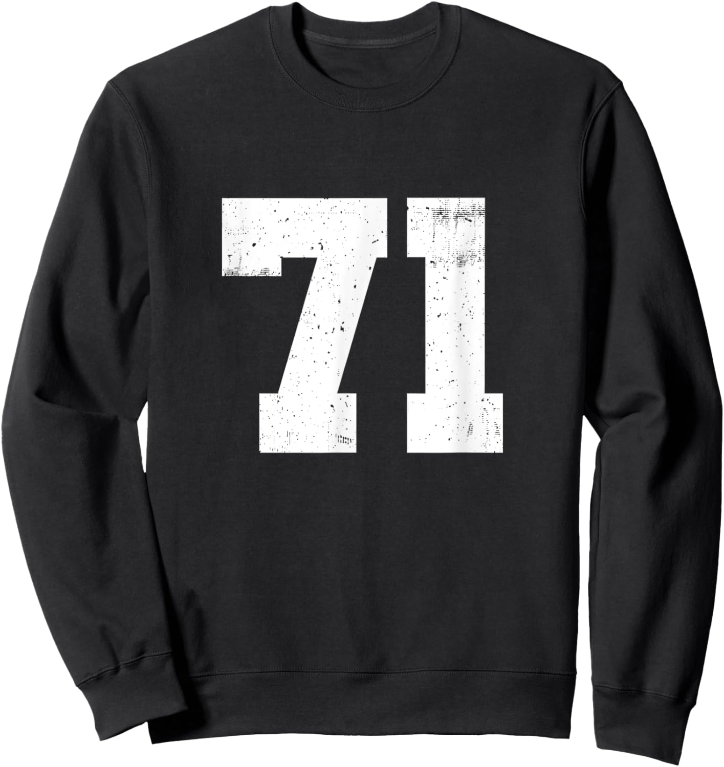 Retro Football Team Number 71 American Rugby Team Numbered Sweatshirt - Sweatshirt | Black