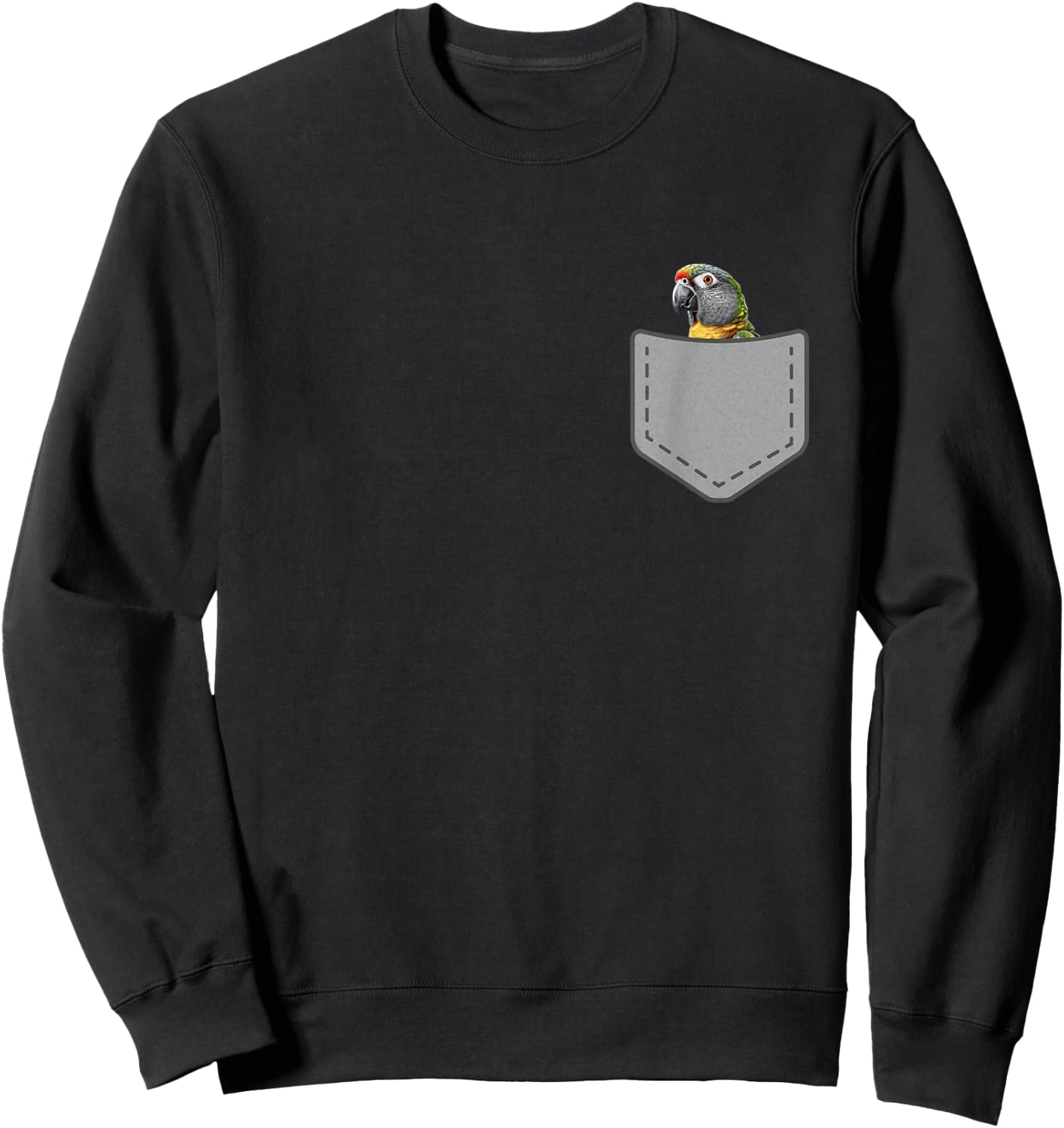Funny Senegal Parrot Bird In Your Pocket Sweatshirt - Sweatshirt | Black