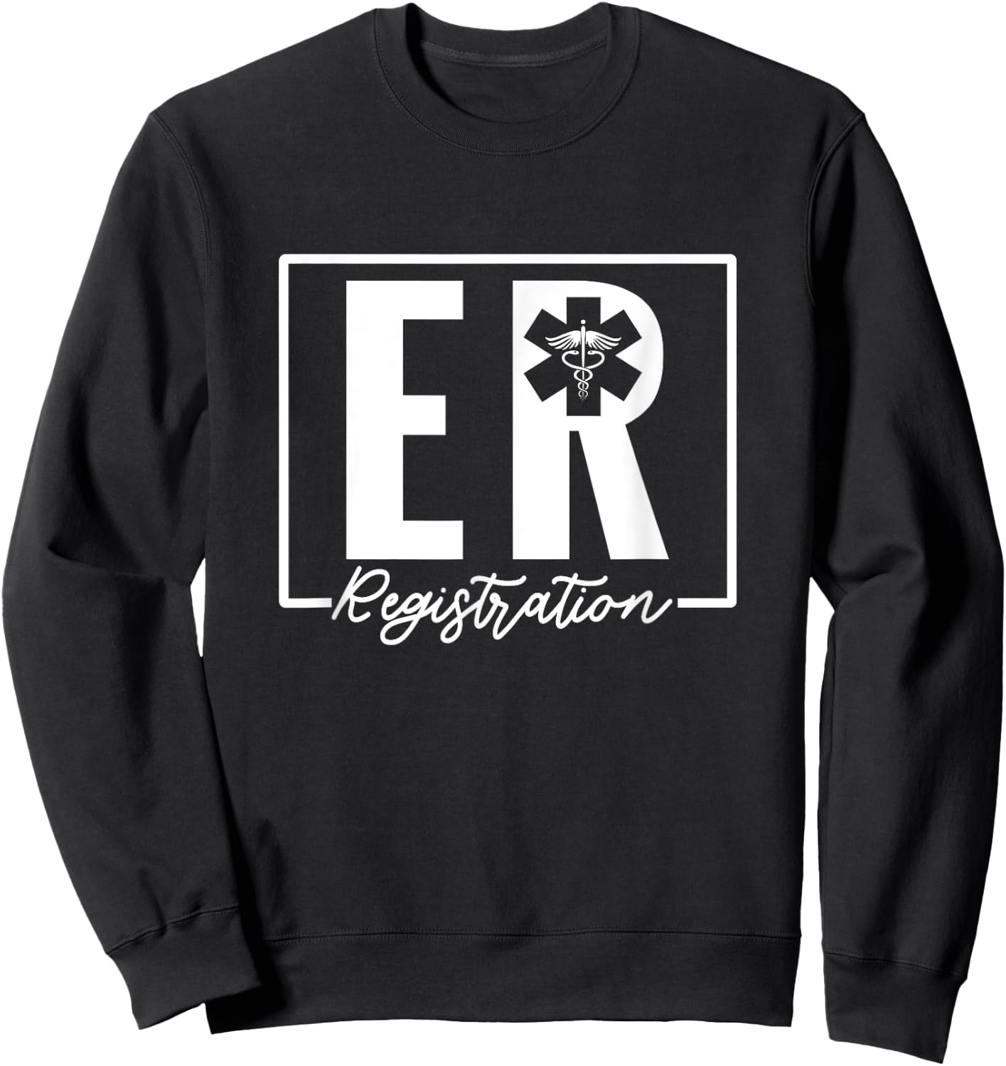 Emergency Registration ER Room patient Register Nursing Sweatshirt - Sweatshirt | Black