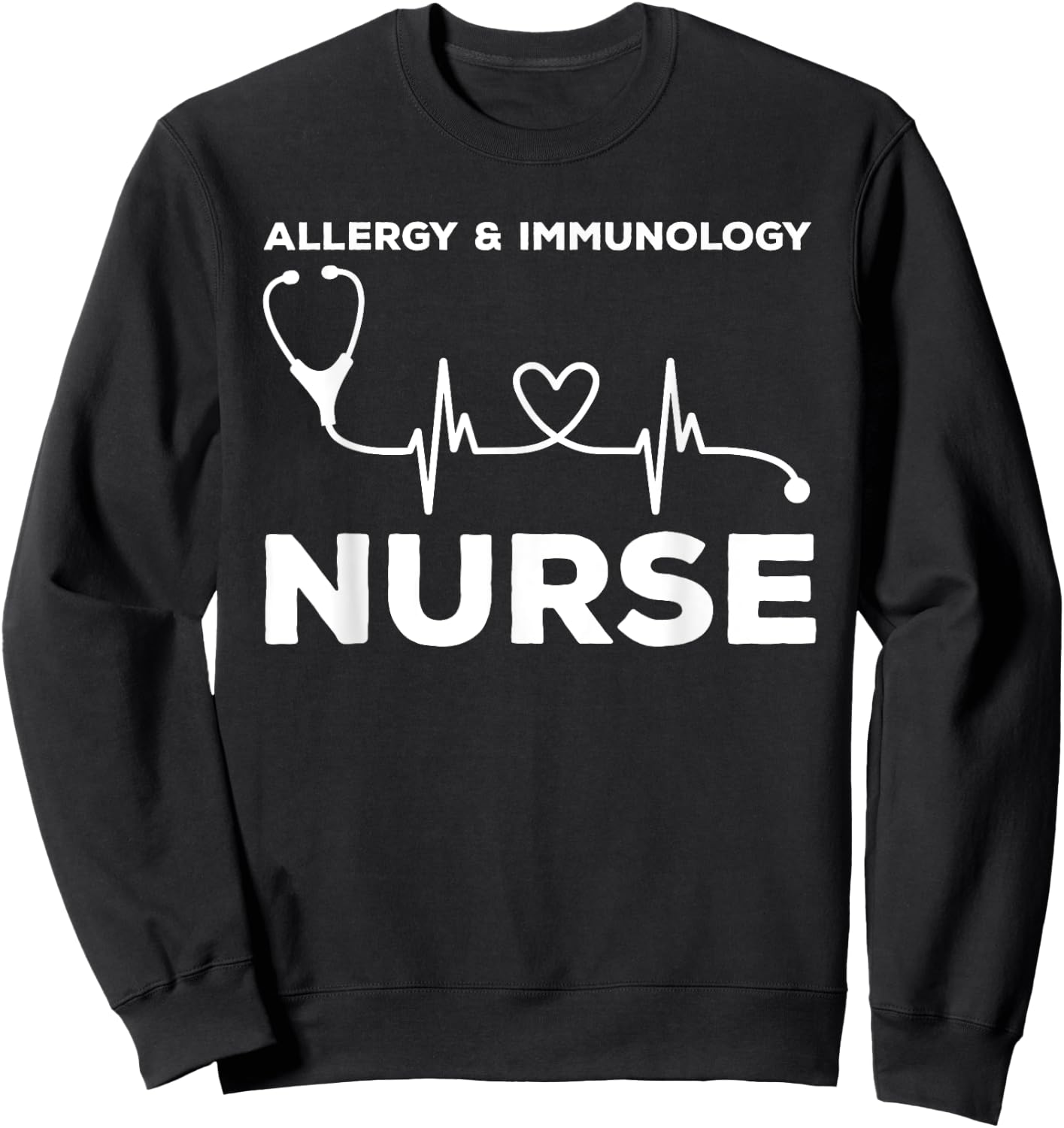 Allergy & Immunology Nurse Outfit Registered Nurses Nursing Sweatshirt - Sweatshirt | Black