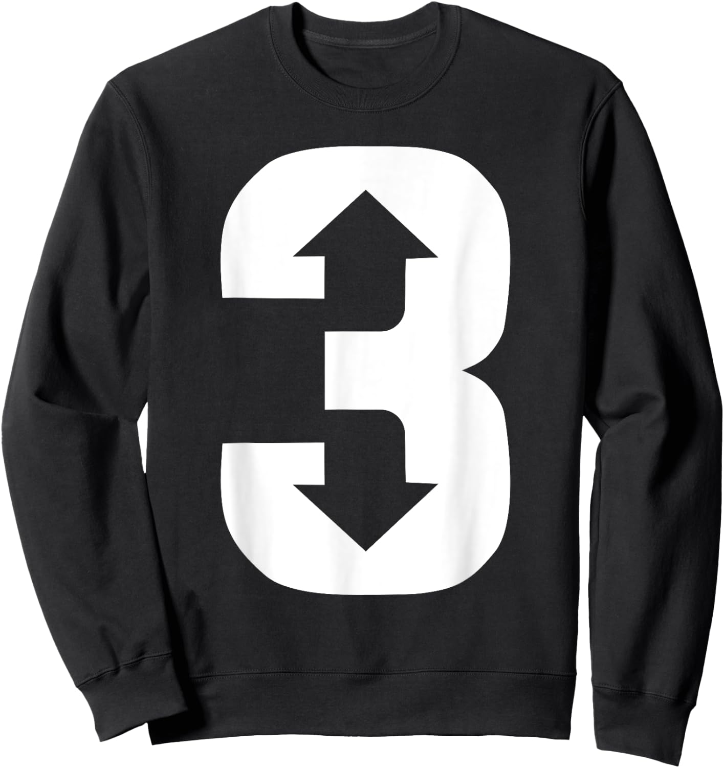 3 Up 3 Down | Three Up Three Down Baseball Sweatshirt - Sweatshirt | Black