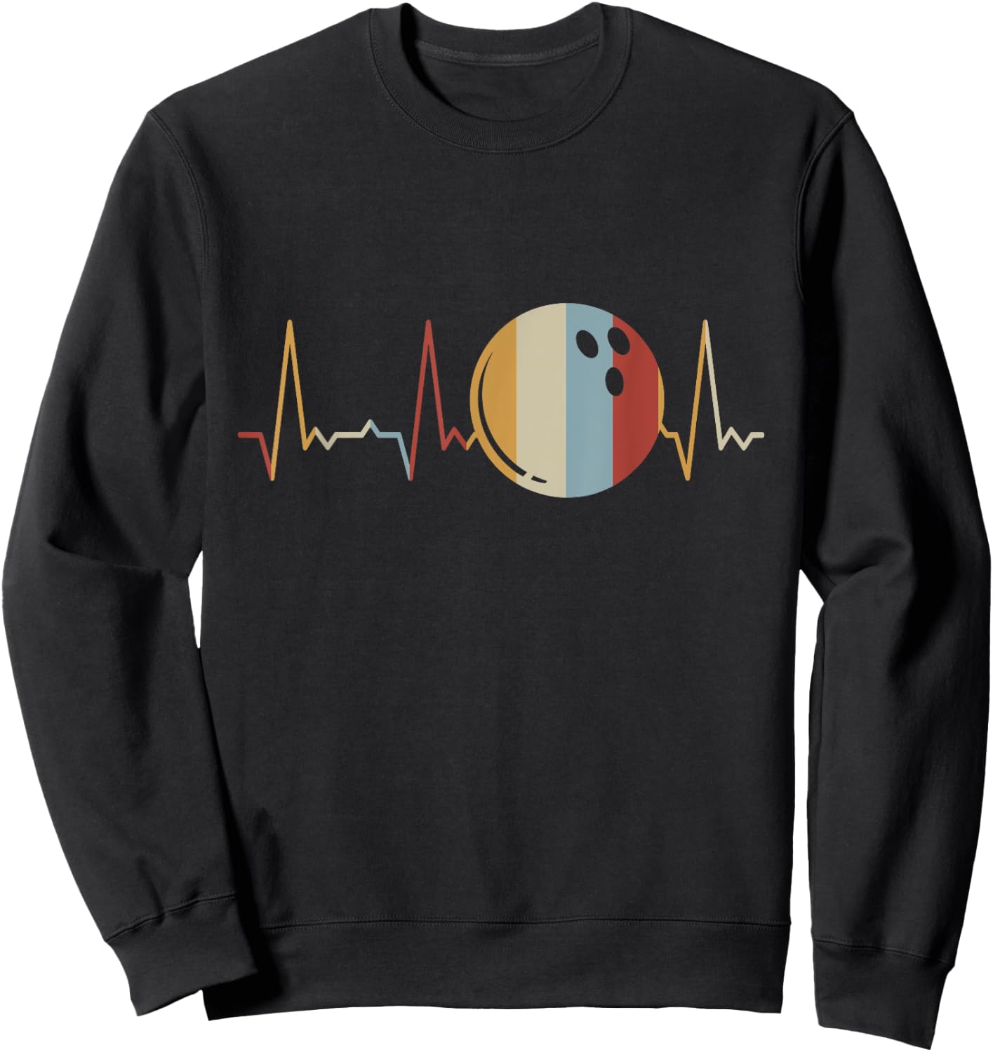 Heartbeat Bowling Ball Sweatshirt - Sweatshirt | Black