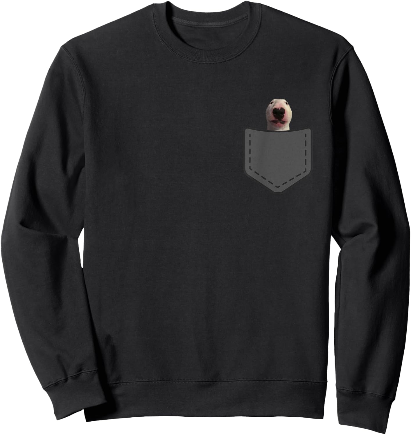 Walter Dog in Pocket Funny Meme Women Girls Kids Sweatshirt - Sweatshirt | Black