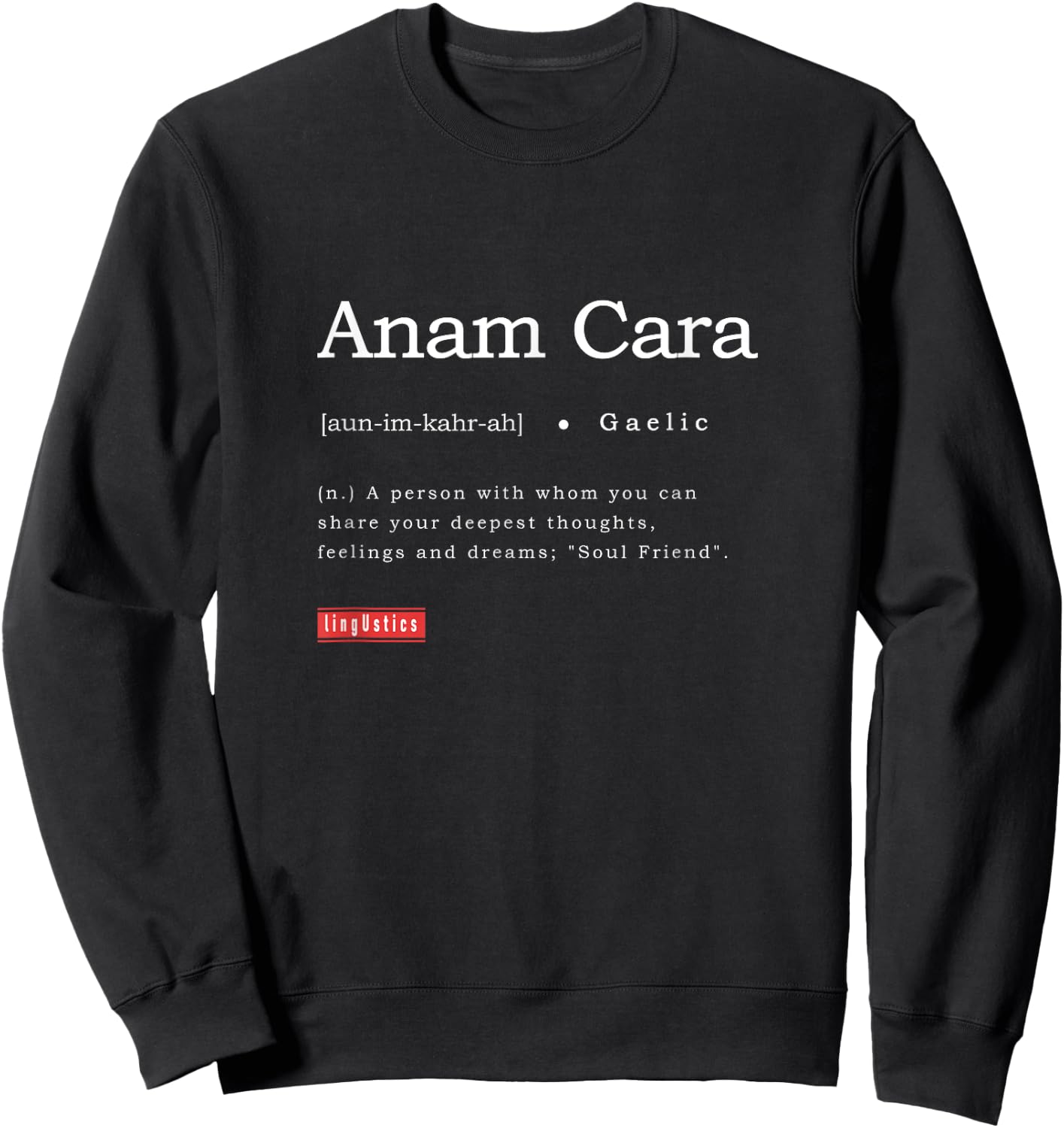 Anam Cara Term Definition Meaning Education | Regular Fit Sweatshirt - Sweatshirt | Black