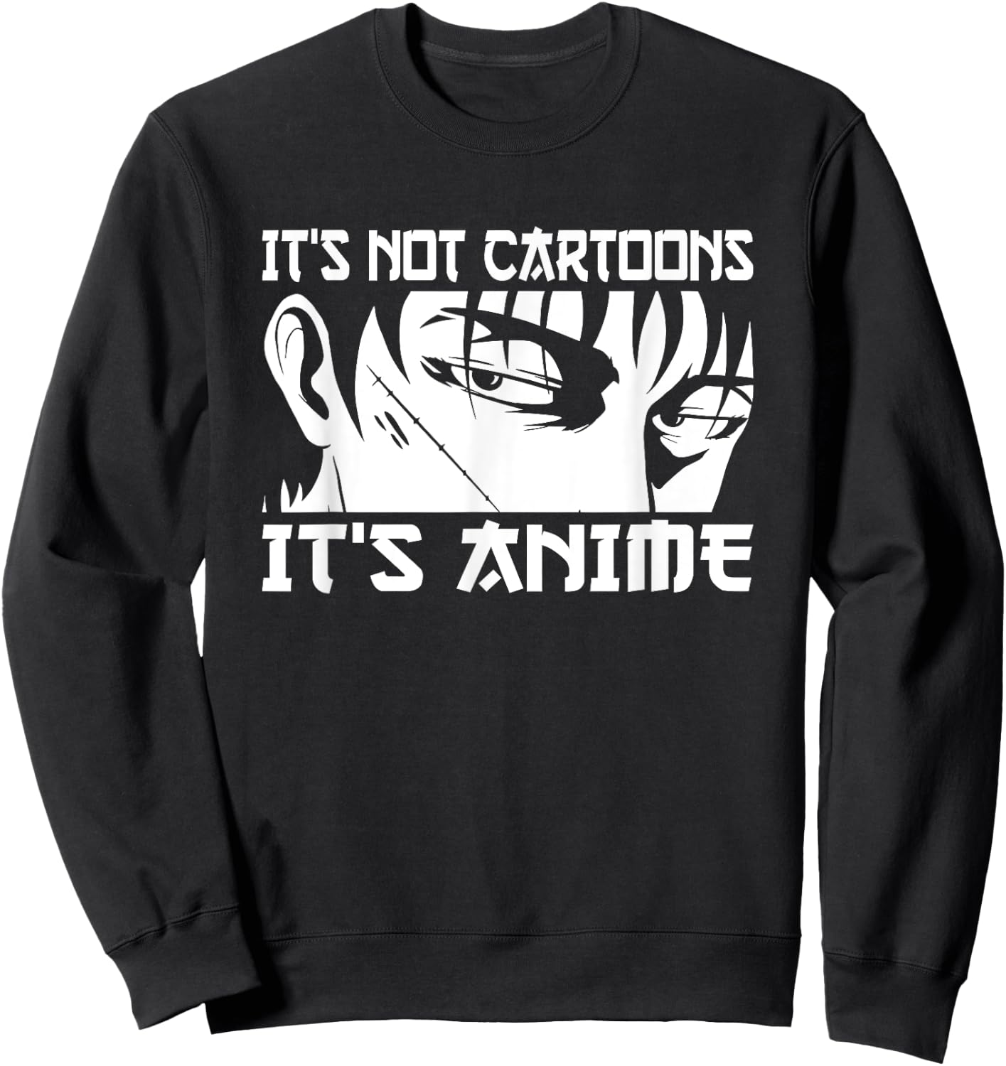 It's not Cartoons It's Anime Men Teen Boy Otaku Anime Sweatshirt - Sweatshirt | Black