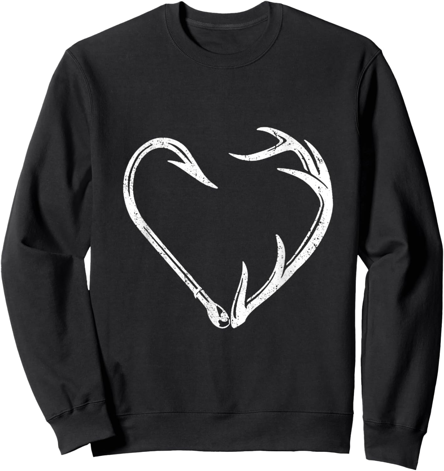 Fishing & Shed Hunter Antler Elk, Deer- hunting Sweatshirt - Sweatshirt | Black