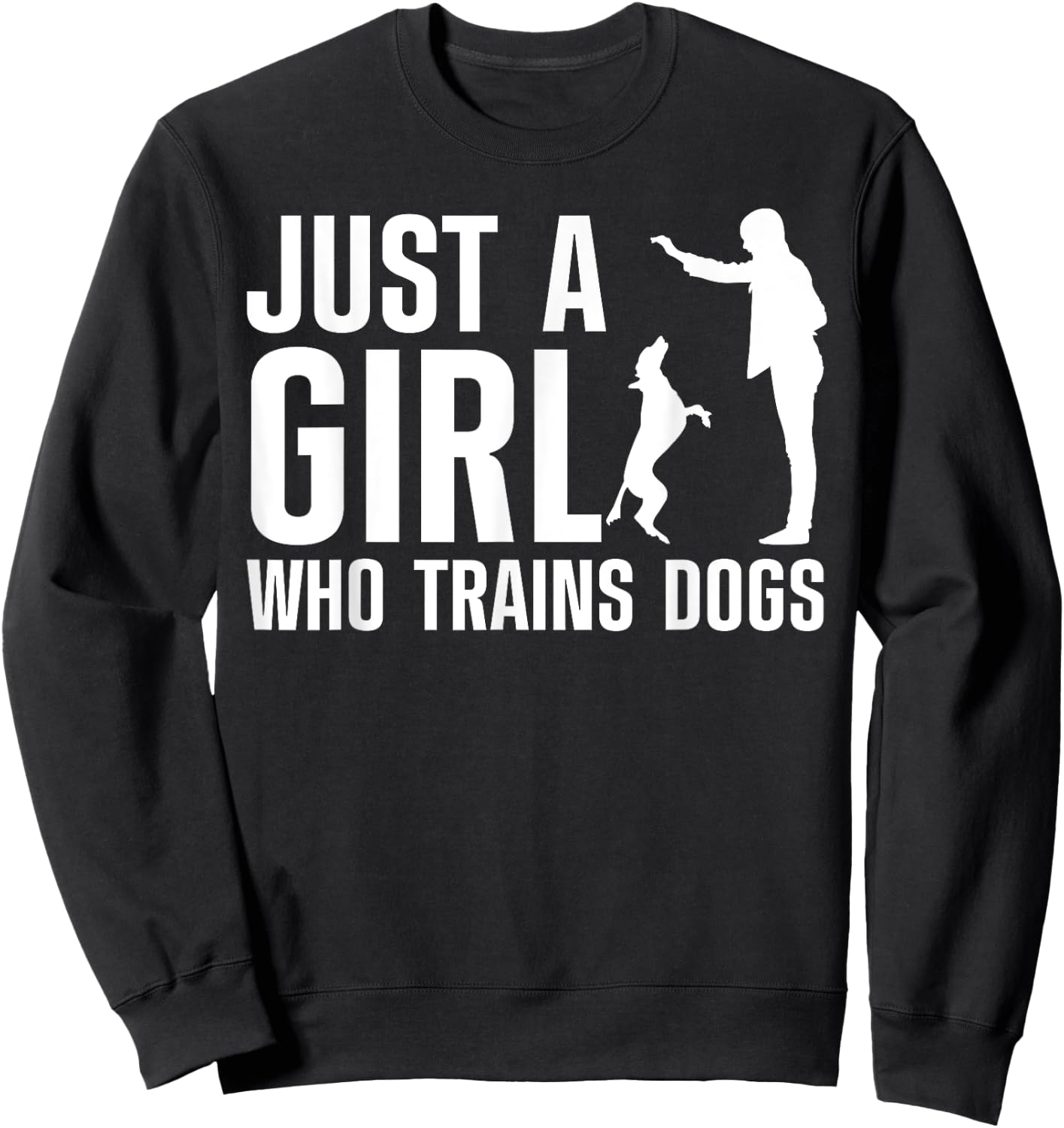 Cute Dog Trainer Girls Training Dog Lover Owner Sweatshirt - Sweatshirt | Black