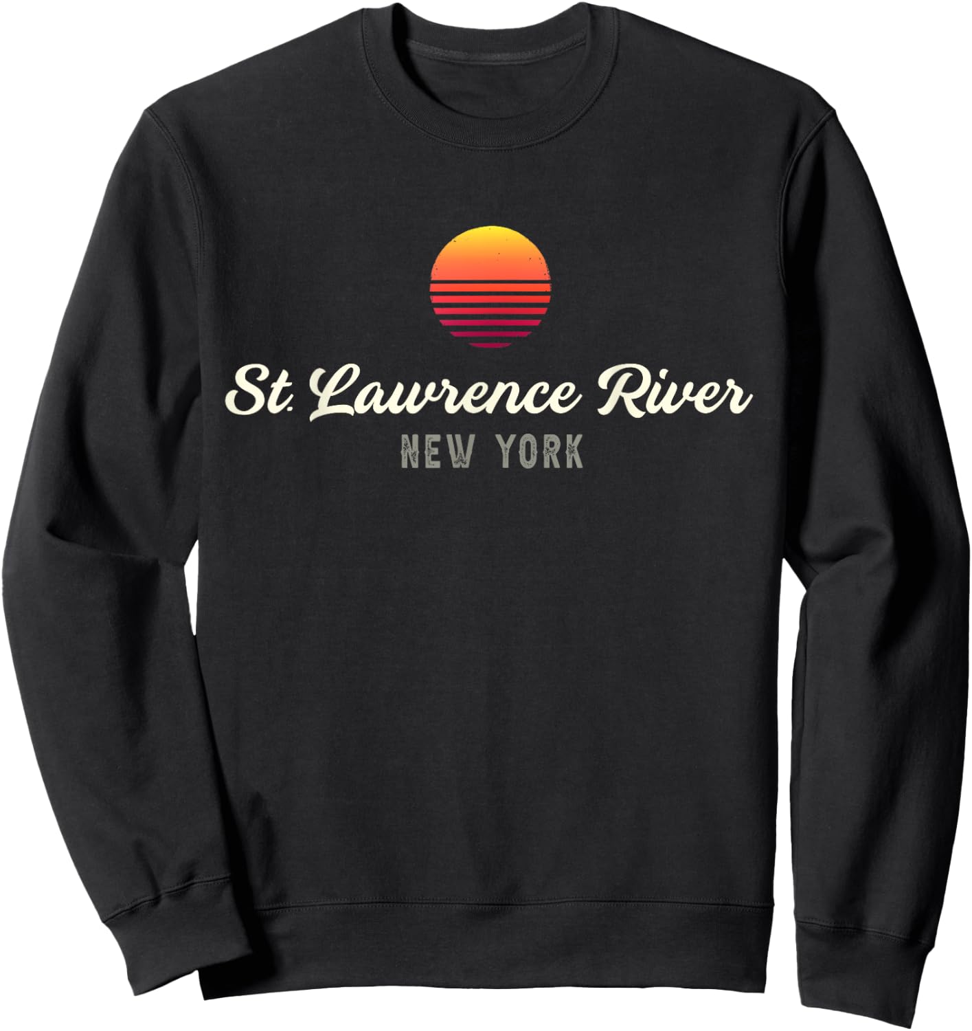 St Lawrence River NEW YORK Bass Fishing Youth Fishin Pro Sweatshirt - Sweatshirt | Black