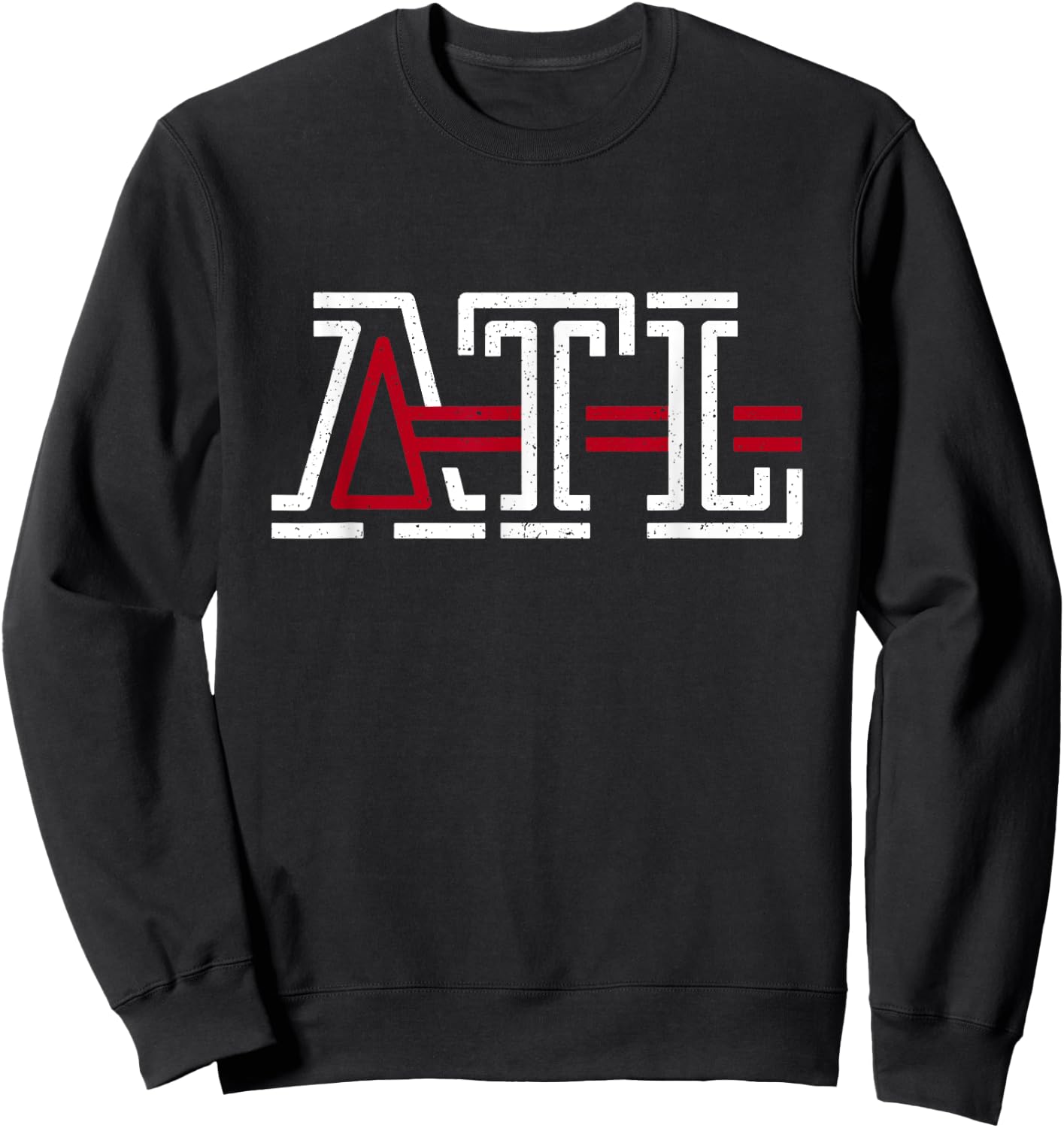 Vintage Atlanta Georgia ATL Classic Distressed Sweatshirt - Sweatshirt | Black