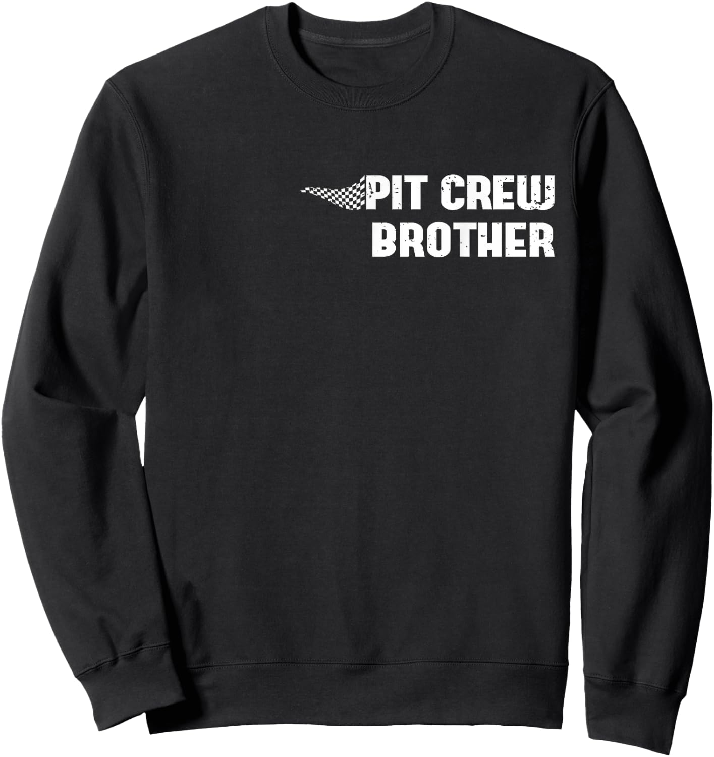 Pit Crew Brother Racing Car Family Matching Birthday Party Sweatshirt - Sweatshirt | Black