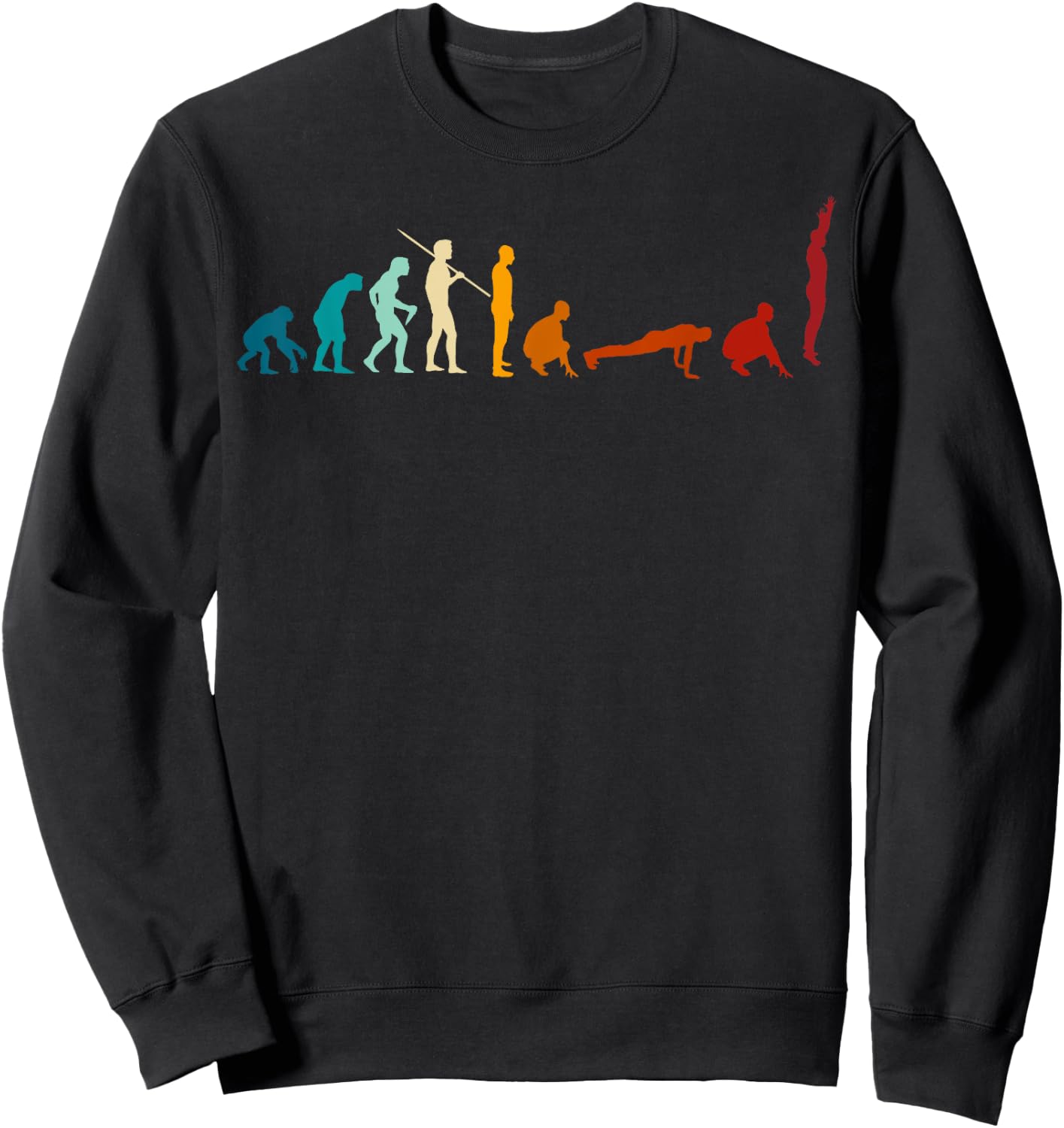 Evolution of Burpees - Funny Personal Trainer Funny Exercise Sweatshirt - Sweatshirt | Black