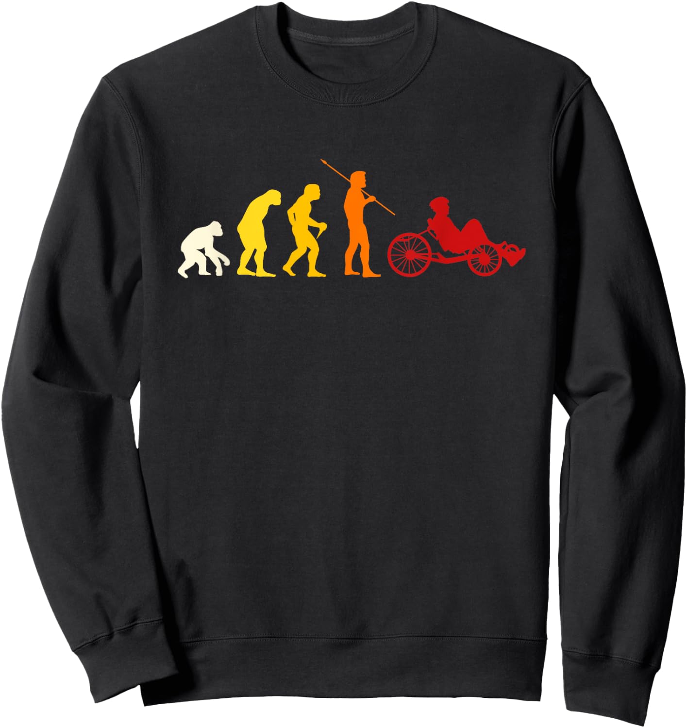 Great Recumbent Bike Evolution Design Cycling Sweatshirt - Sweatshirt | Black