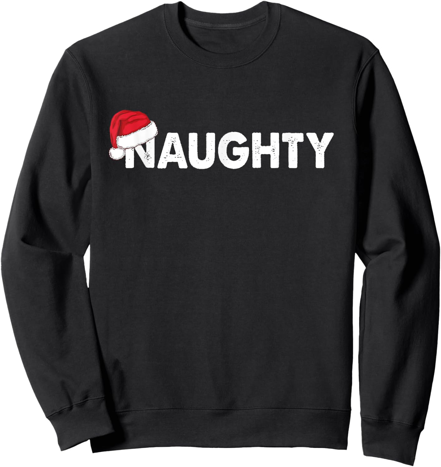 Couples Naughty or Nice Black Naughty or Nice Matching Christmas Couples - Small - -Adults Sweatshirt - Sweatshirt | Black