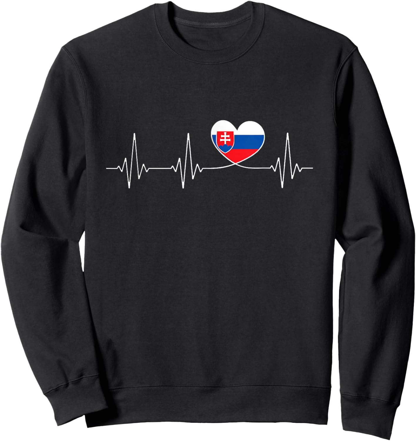 Slovensko Love and Slovak Flag with Heart for Slovakia Sweatshirt - Sweatshirt | Black