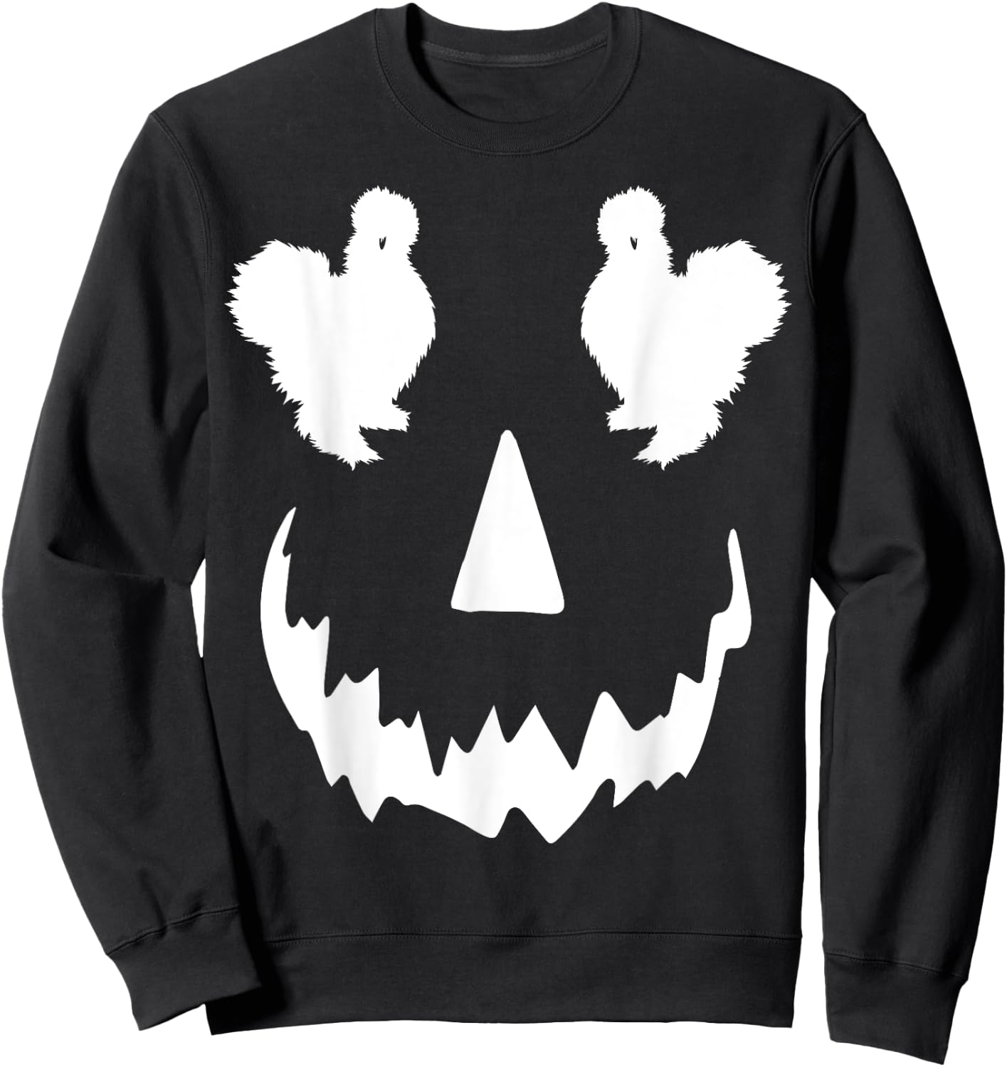 pumpkin Silkie Chicken halloween Sweatshirt - Sweatshirt | Black