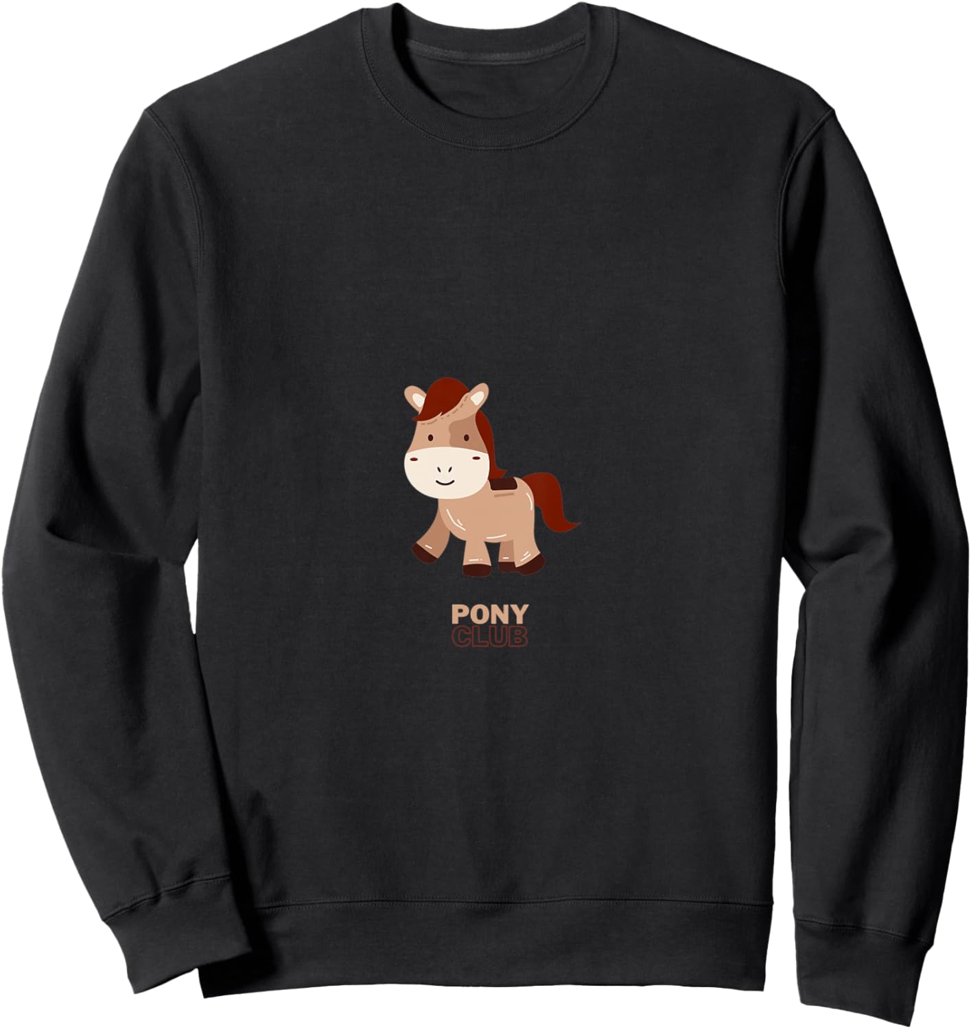 Kids Pony Club Shirt for Girls Gift Riding Horse Top Sweatshirt - Sweatshirt | Black