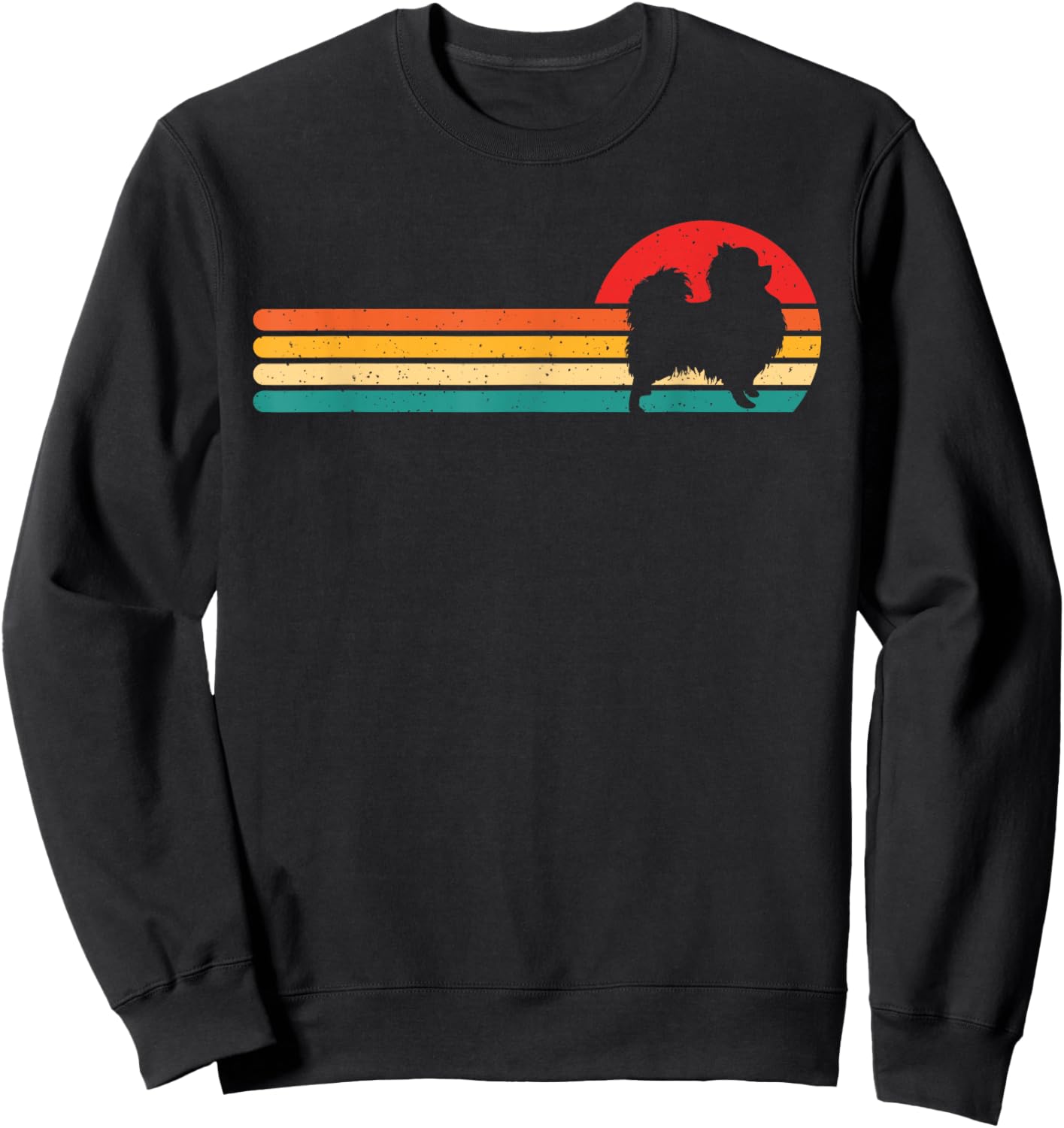 Retro Pomeranian - Pet Lover Dog Owner Animal Lover Women Kids Sweatshirt - Sweatshirt | Black