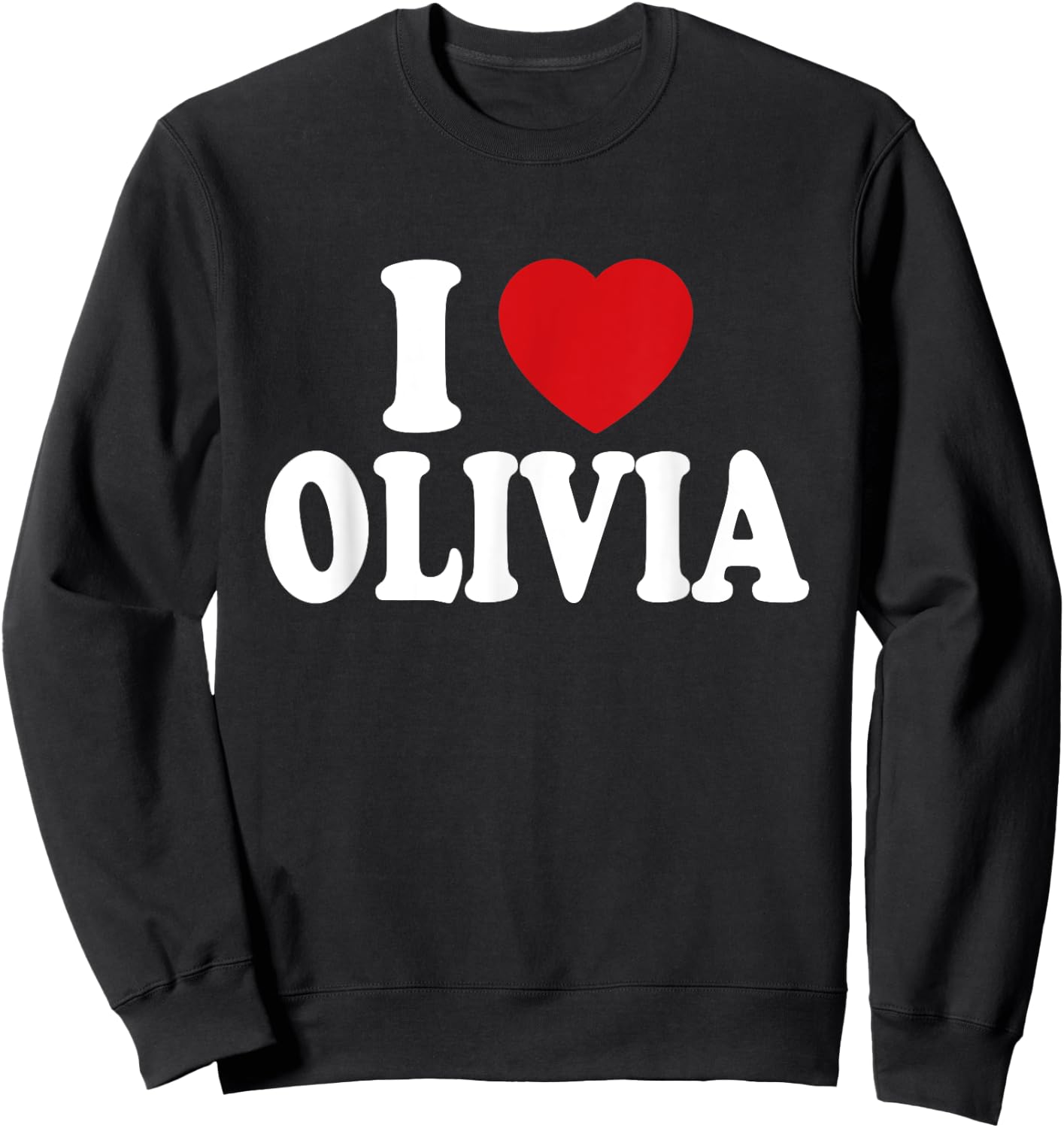 I Heart Love Olivia Sweatshirt - Sweatshirt | Black