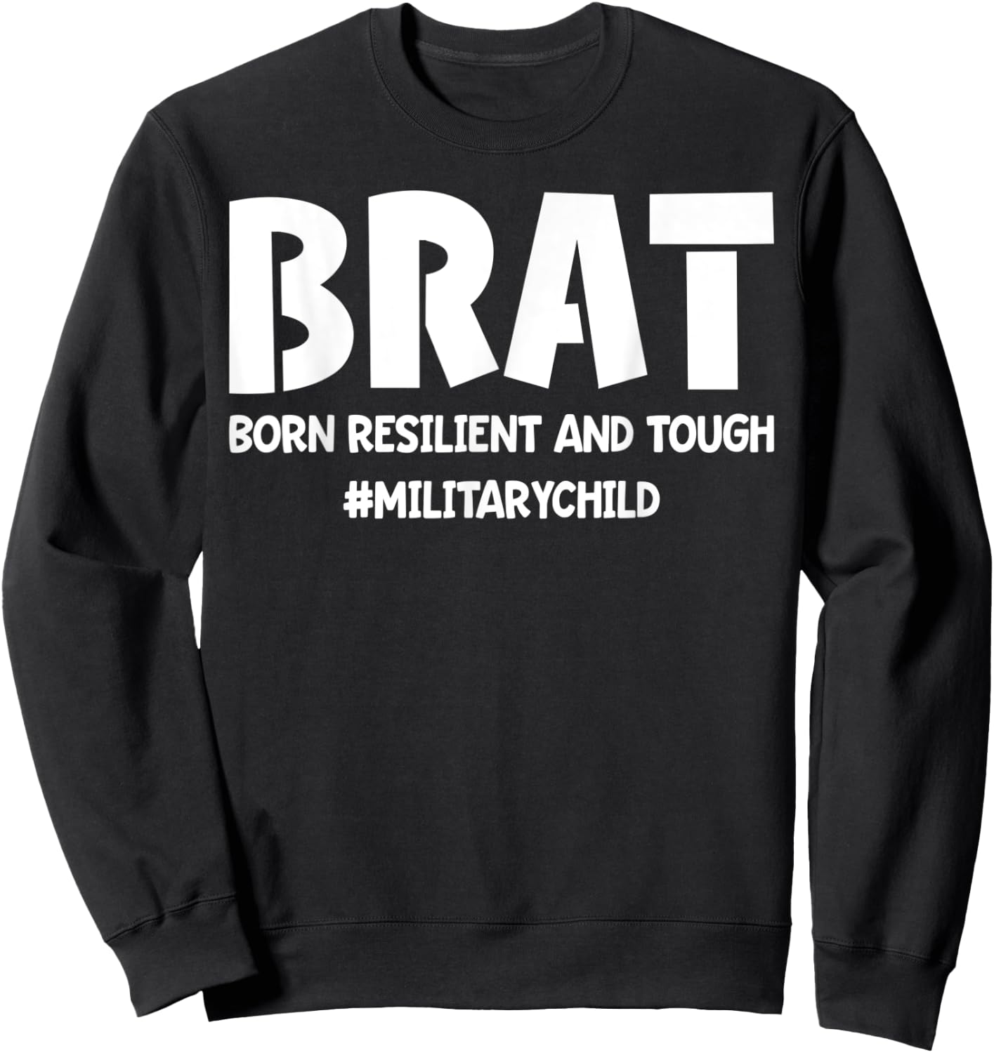 Military Child Purple Up For Military Kids BRAT Girl Boy Sweatshirt - Sweatshirt | Black