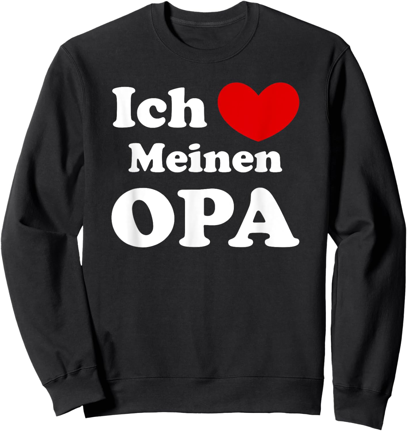 Ich Liebe Meinen Opa, German Großvater Love Sweatshirt - Sweatshirt | Black