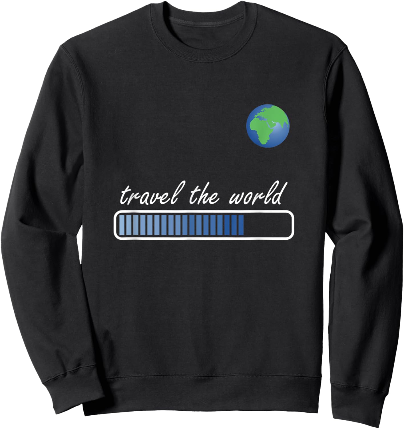 Travel the World Loading. World traveller & Globe Trotter Sweatshirt - Sweatshirt | Black