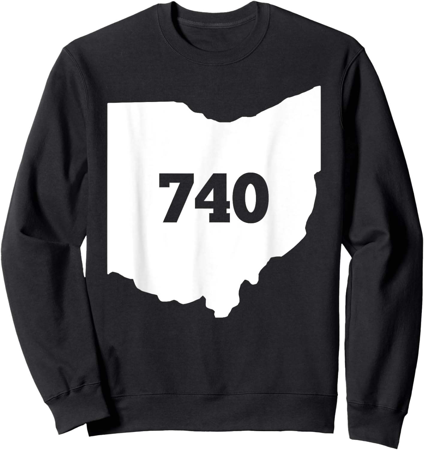 Ohio 740 Area Code Sweatshirt - Sweatshirt | Black