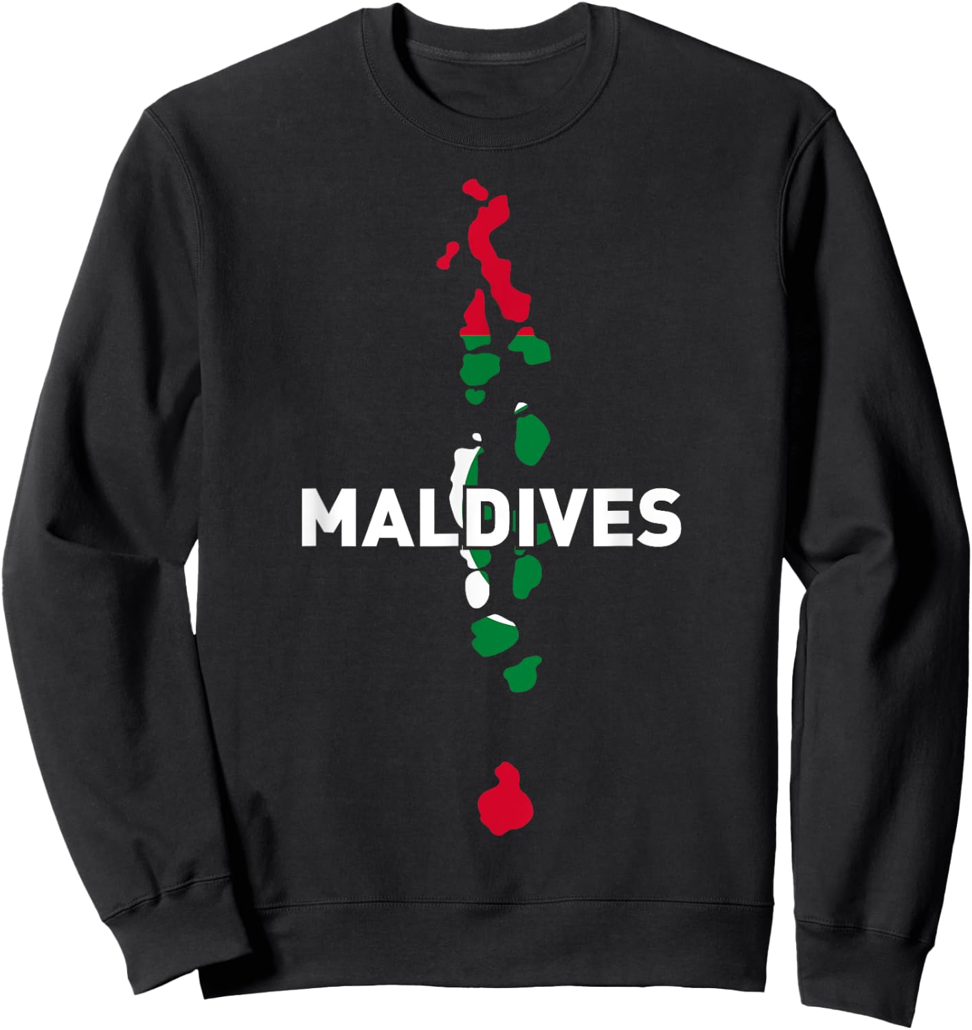 Proud Family and Patriotic Flag of Country Maldives Sweatshirt - Sweatshirt | Black
