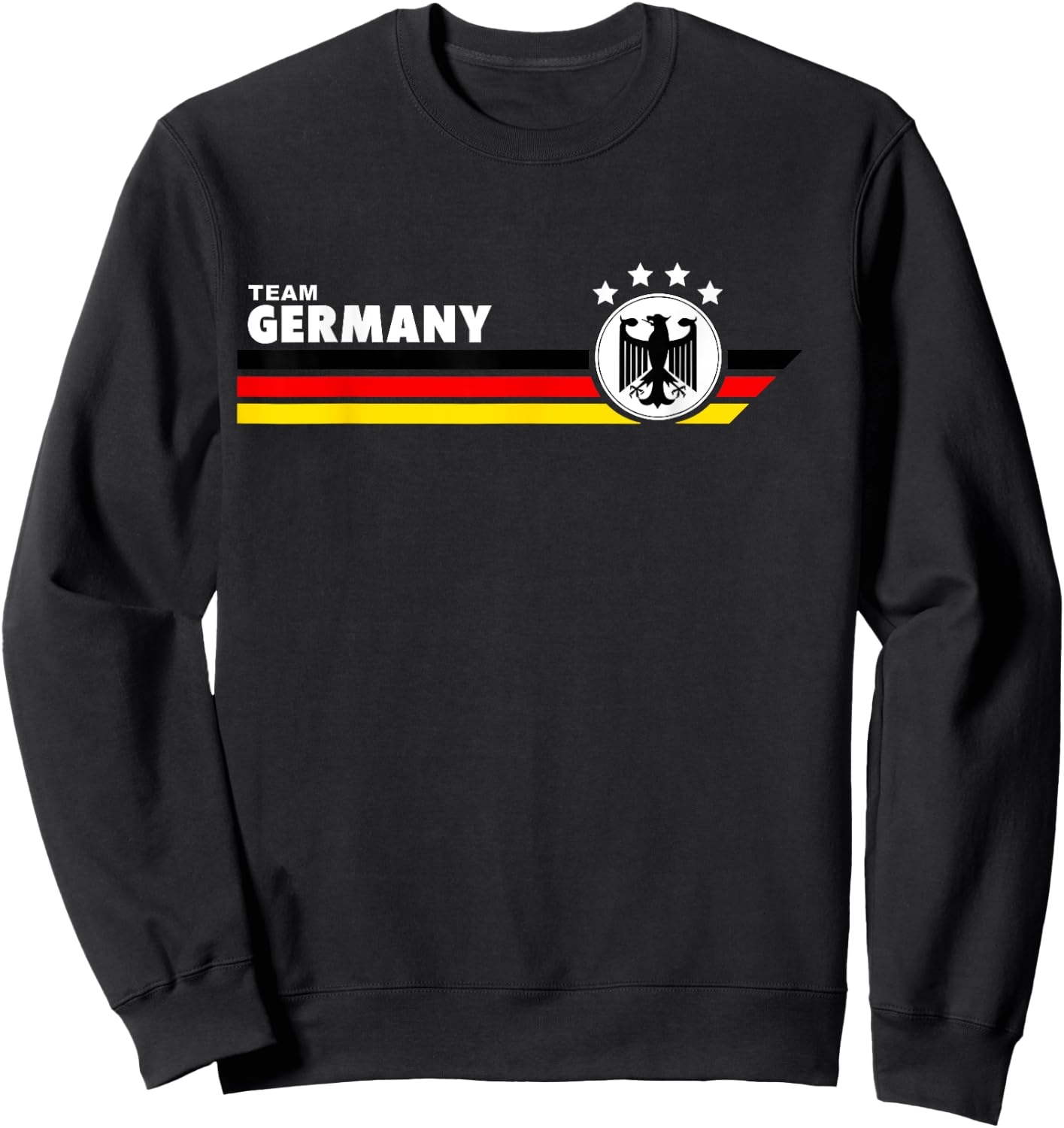 Germany Football Fan Team Jersey German Eagle Flag Sweatshirt - Sweatshirt | Black