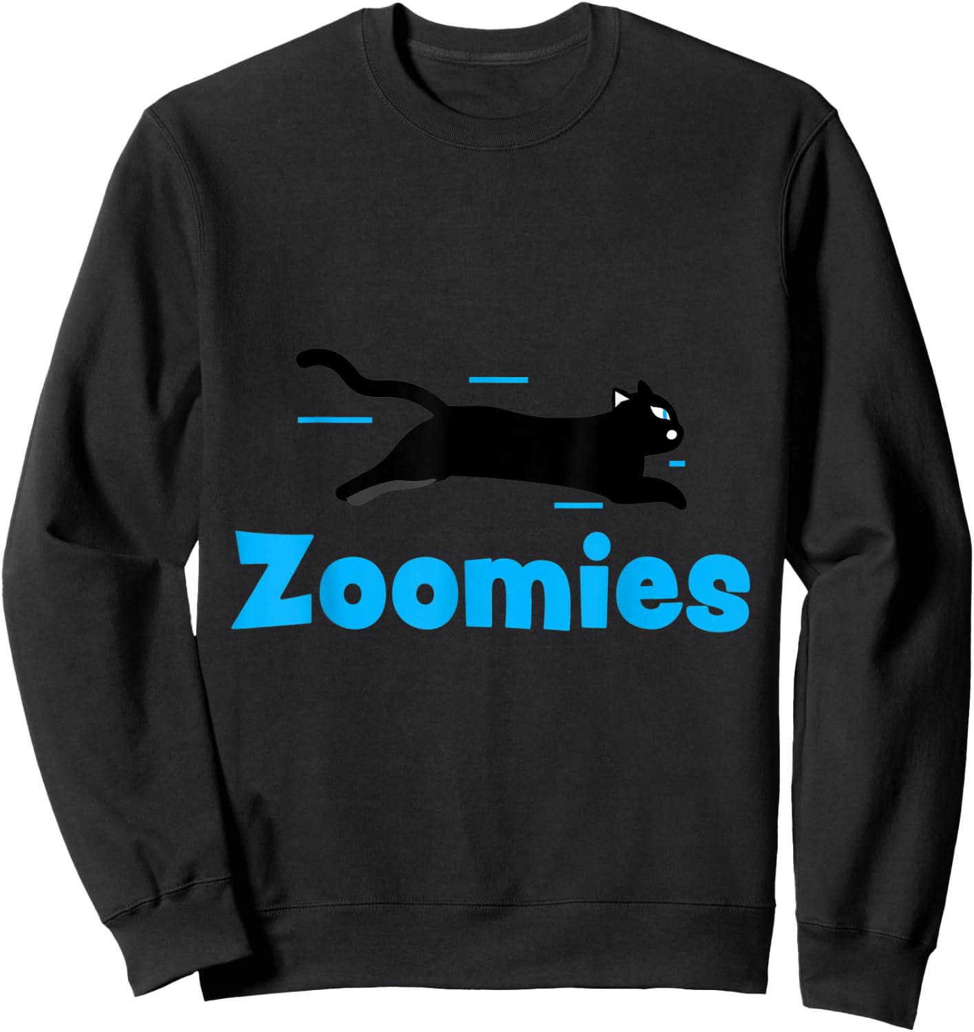 Cat Zoomies Men Women Kids Sweatshirt - Sweatshirt | Black