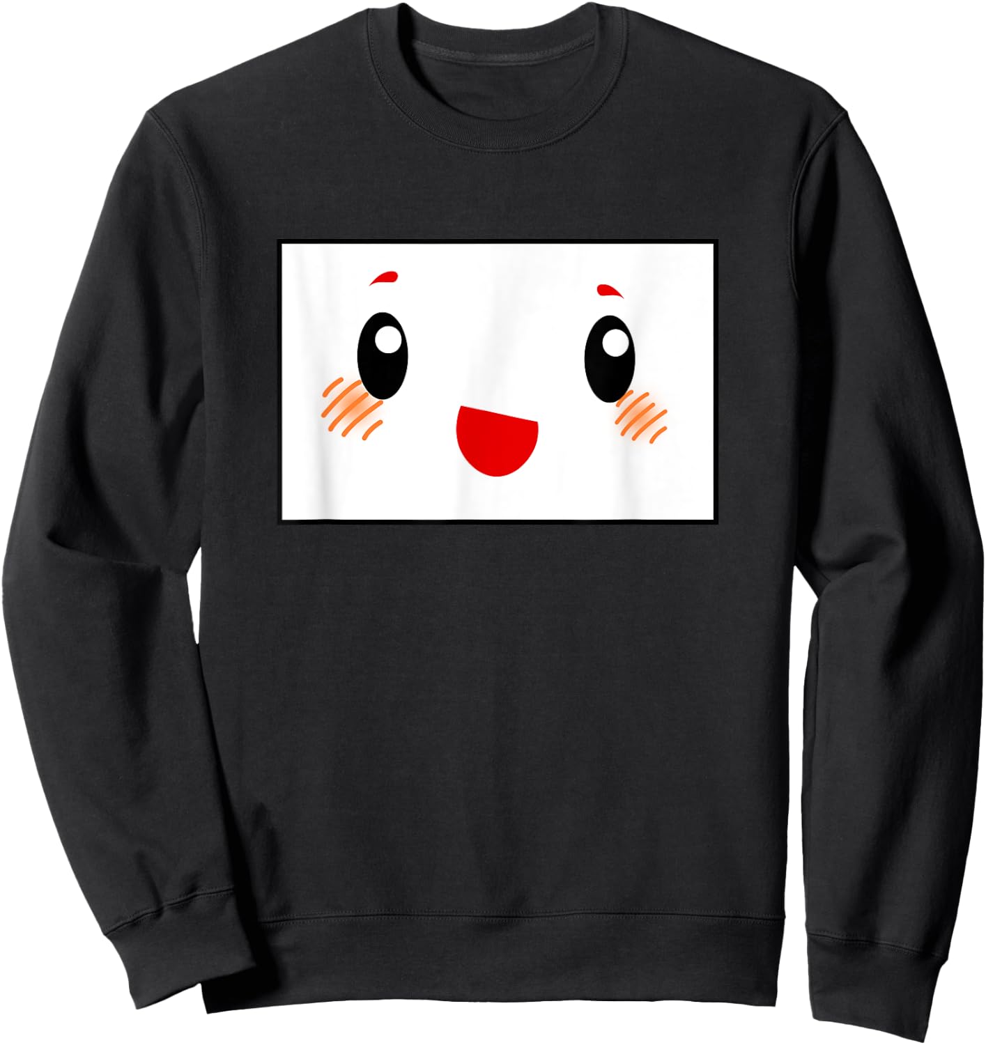 Cute Lanki Chibi Milk Kawaii Japanese Cloths Funny Face Boxi Anime Lover Gift Box Gaming Sweatshirt - Sweatshirt | Black