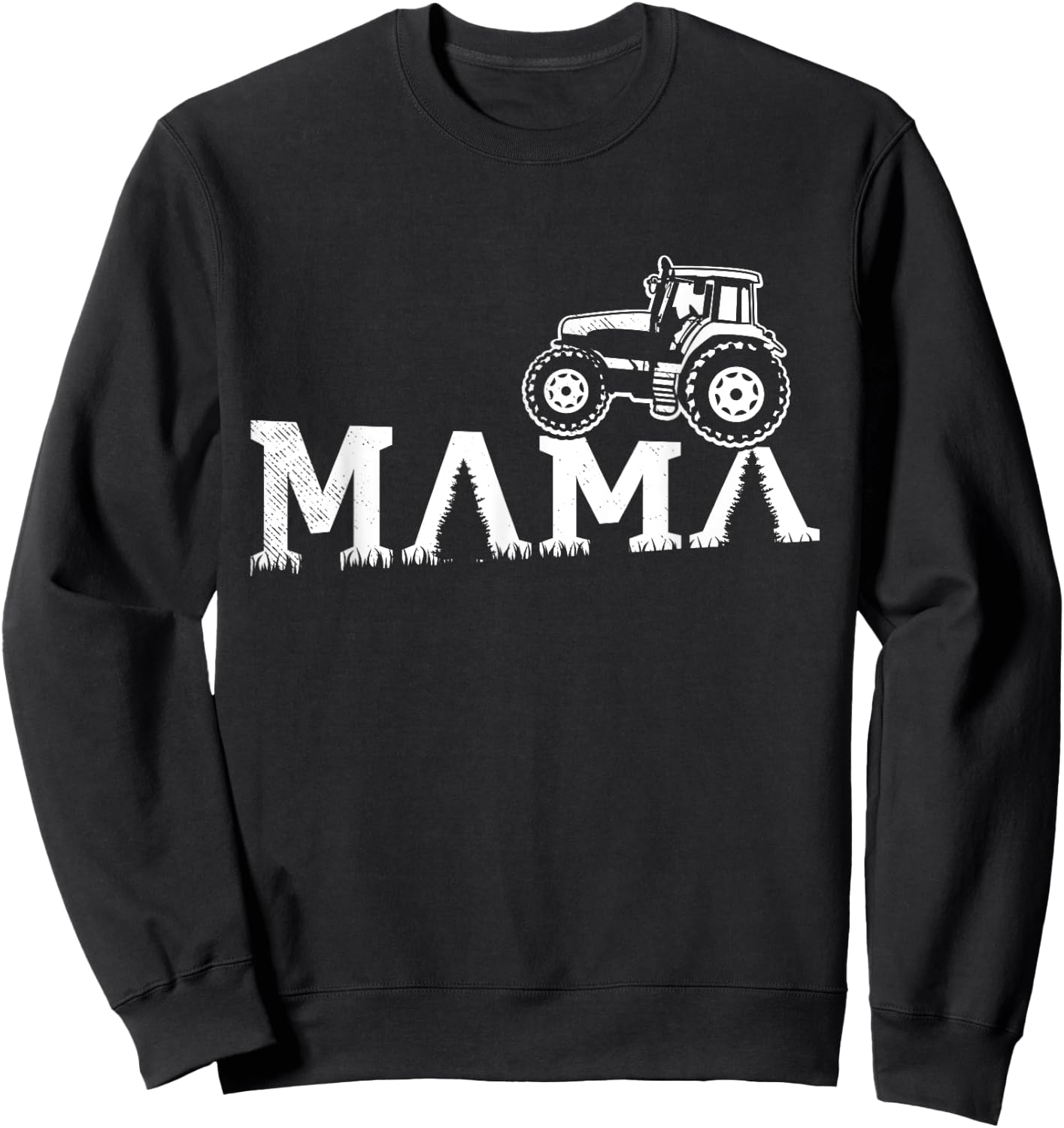 teestatic Women's Farm Themed Tractor MAMA Artwork - Black, X-Small Sweatshirt - Sweatshirt | Black