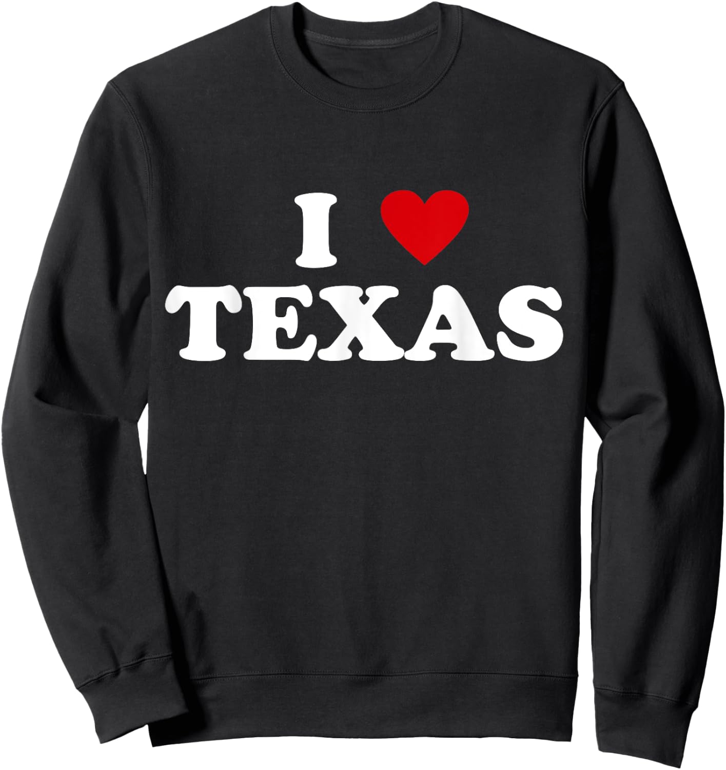 USA I Heart State - I Love Texas Sweatshirt - Sweatshirt | Black