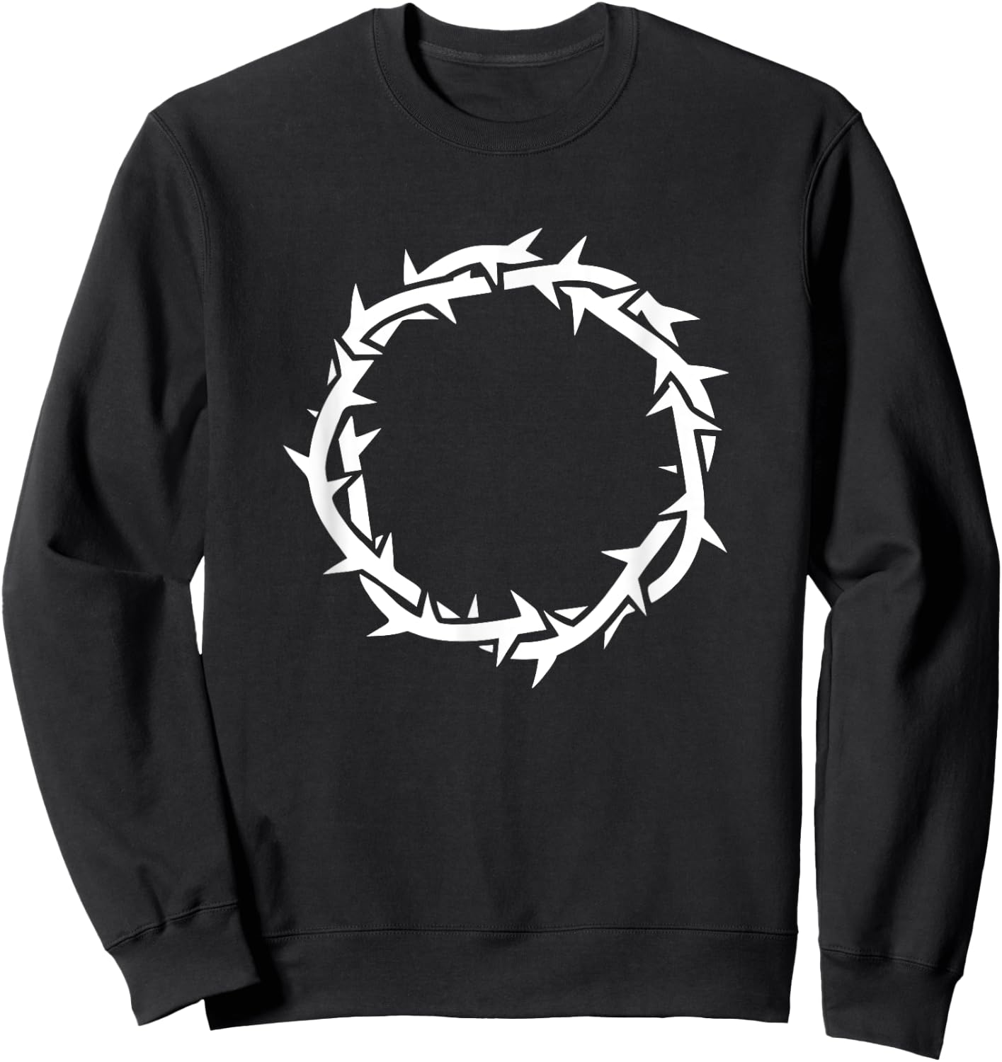 Jesus Crown of Thorns. Christian faith devotional Sweatshirt - Sweatshirt | Black