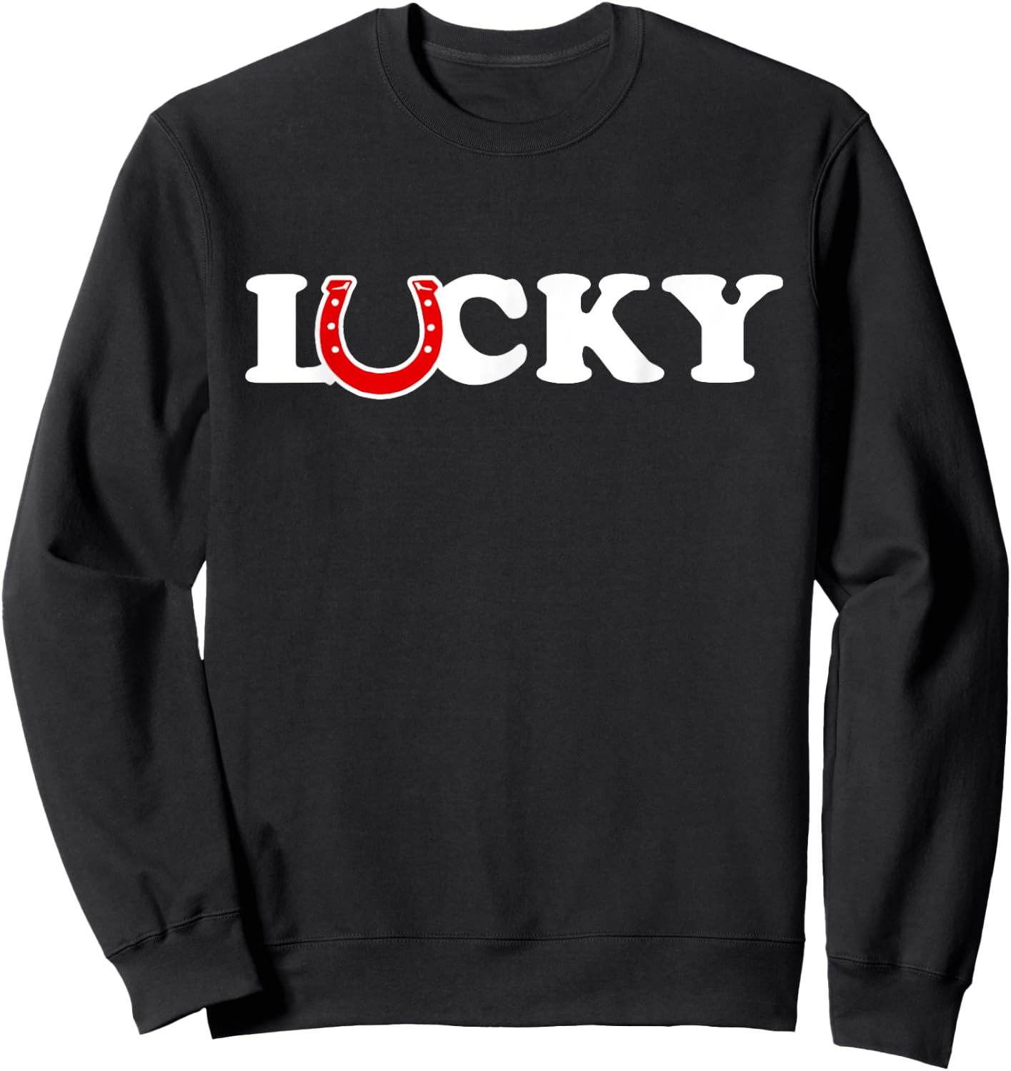 Horseshoe Lucky Sweatshirt - Sweatshirt | Black