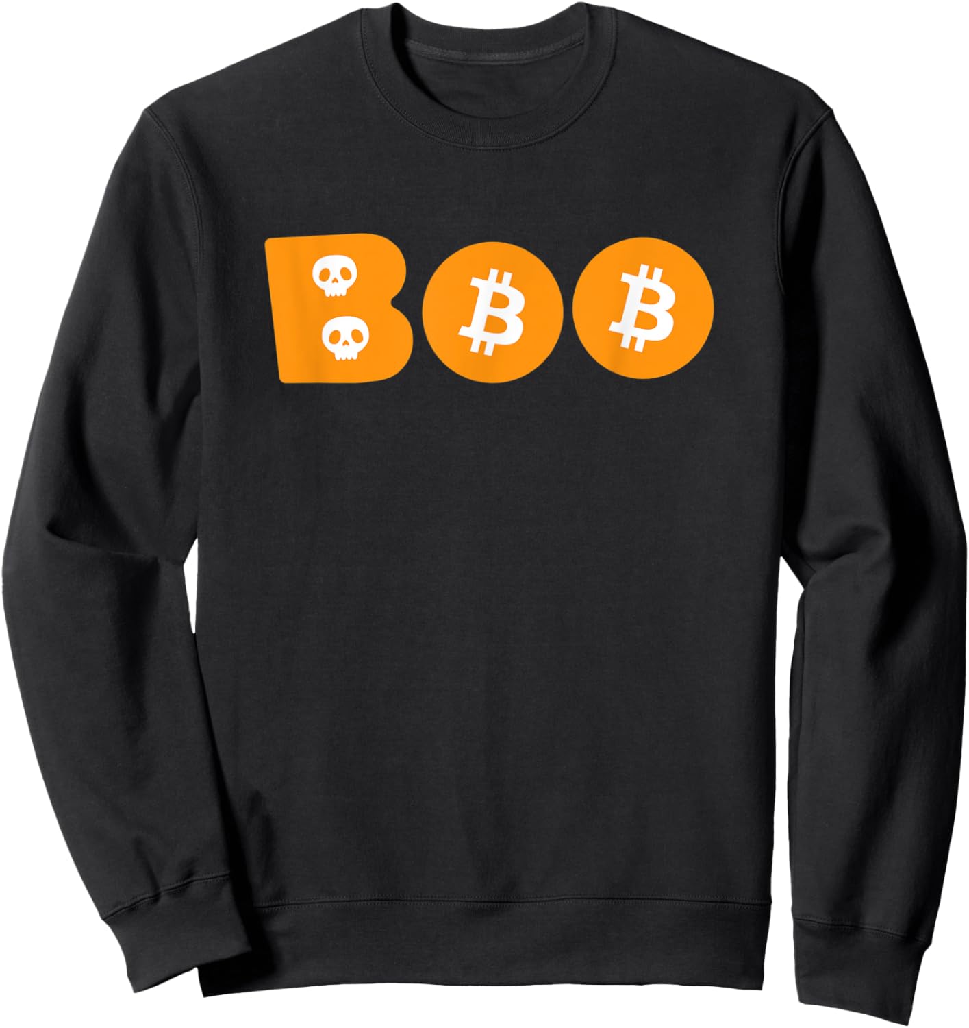 BOO Bitcoin Crypto Halloween Cryptocurrency Spooky BTC Sweatshirt - Sweatshirt | Black