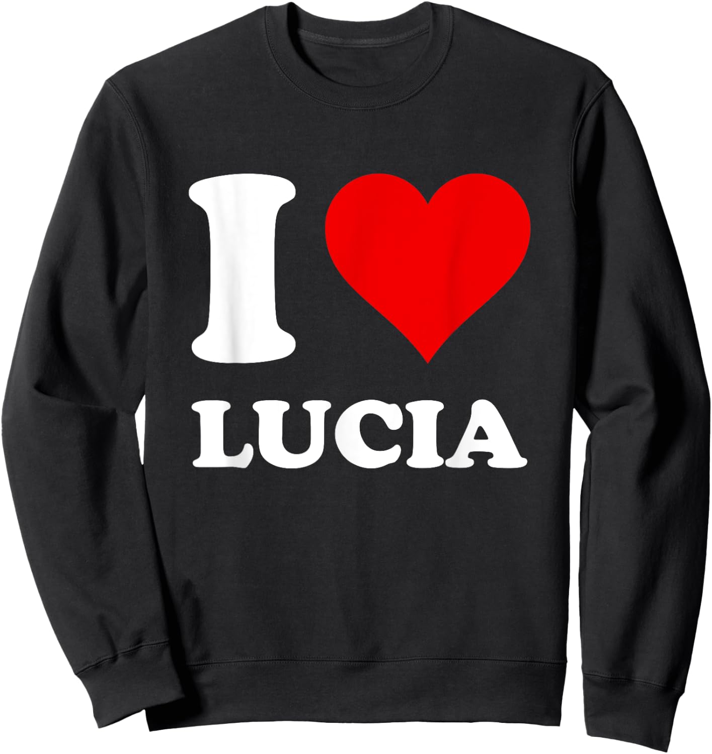 Red Heart I Love Lucia Sweatshirt - Sweatshirt | Black