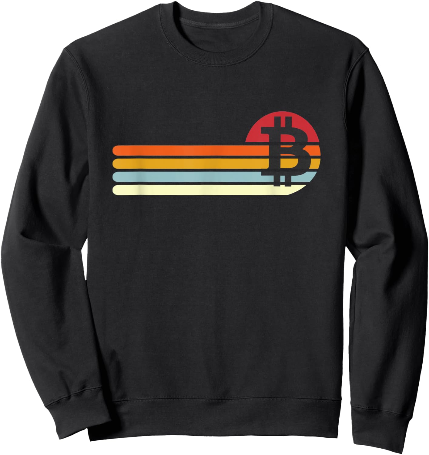 Vintage Retro Bitcoin Sweatshirt - Sweatshirt | Black