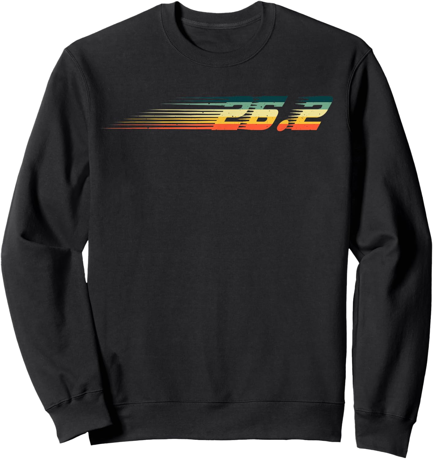Vintage Marathon Art Men Women Marathoner 26.2 Miles Runner Sweatshirt - Sweatshirt | Black