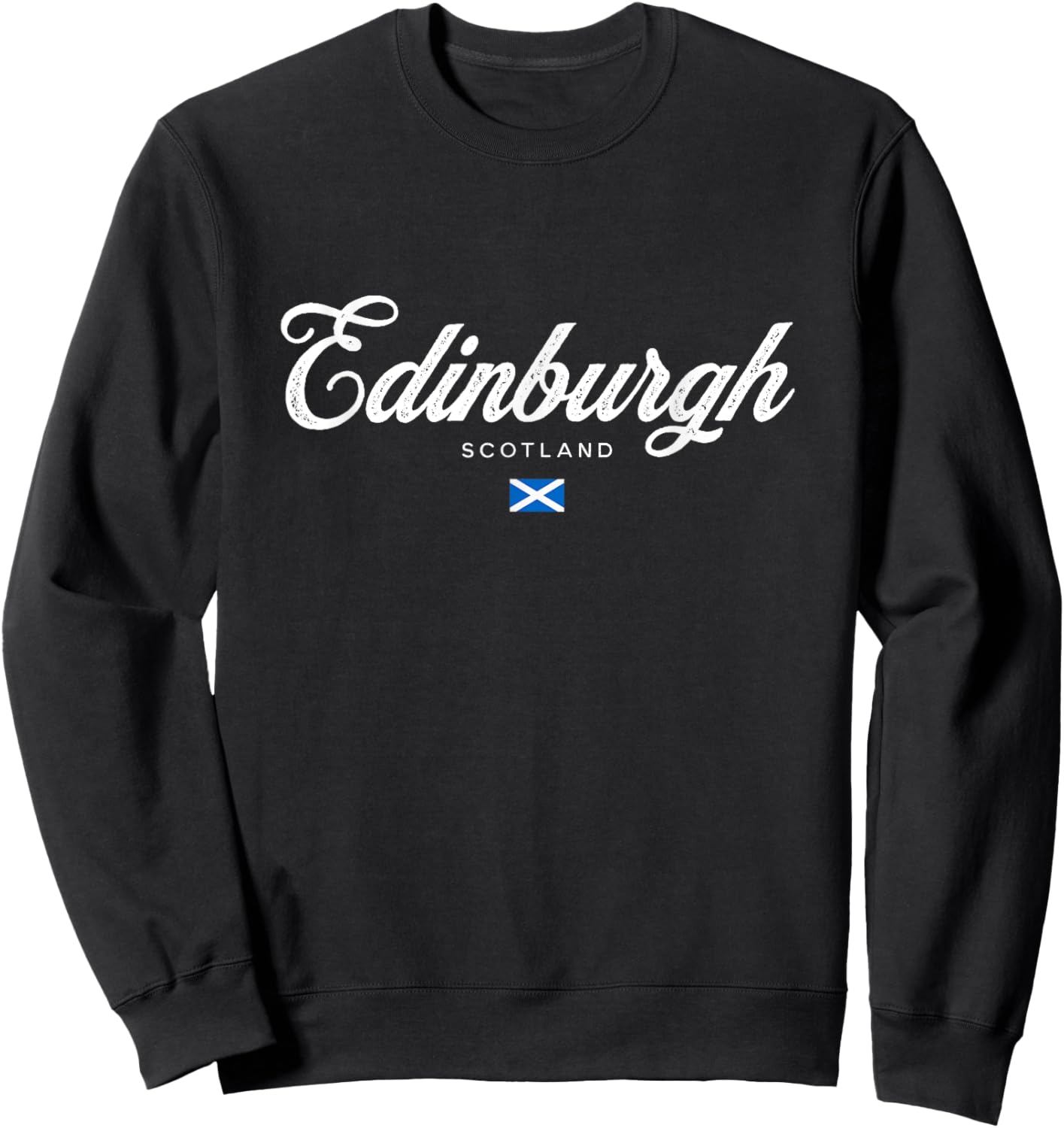 Edinburgh Scotland United Kingdom UK Retro Vintage Sweatshirt - Sweatshirt | Black
