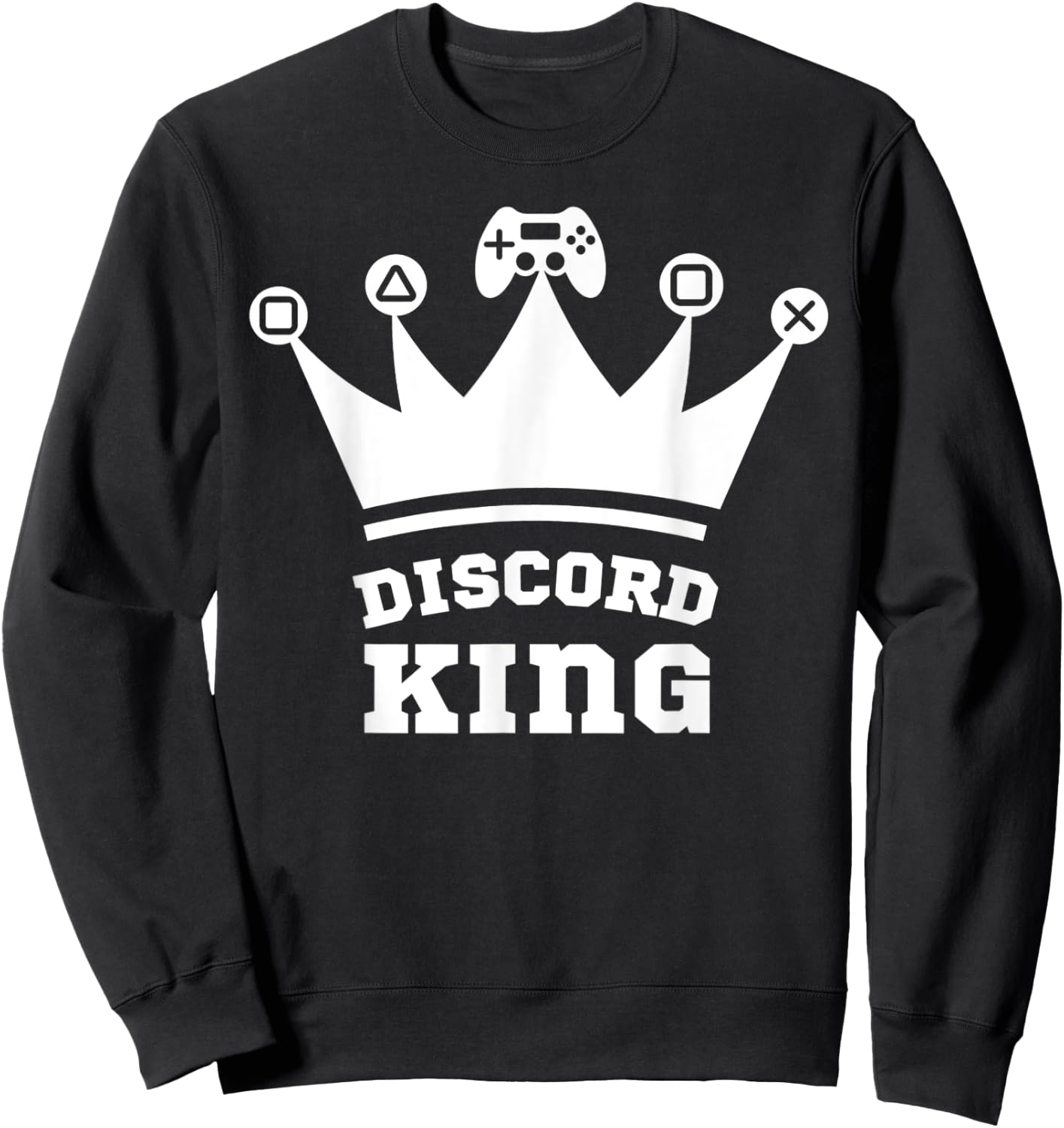 Model Gone Rogue Designs Discord King Gamer Sweatshirt - Sweatshirt | Black