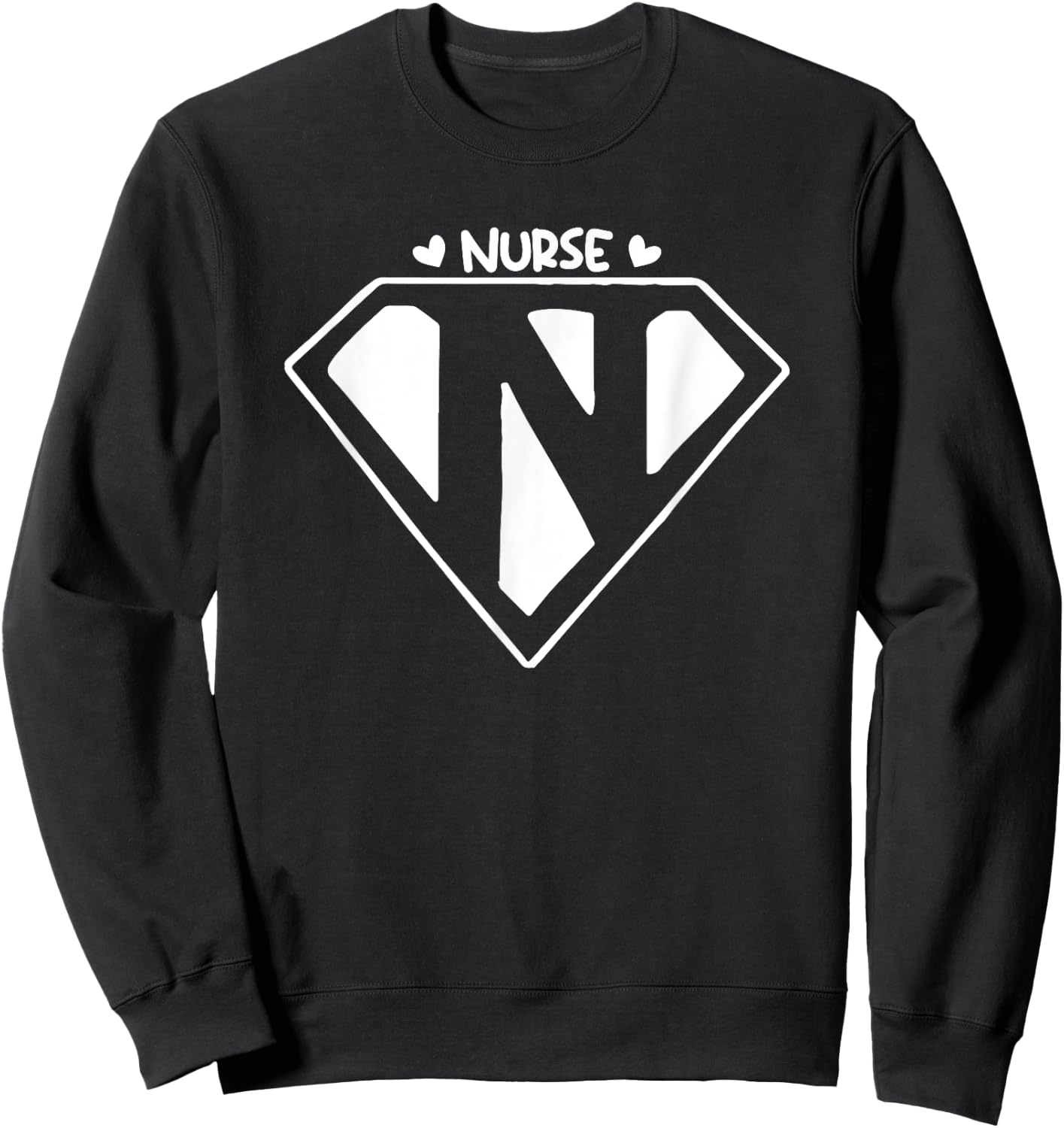 Super Heroes Wear Scrubs Nursing Cute Medical Nurse Sweatshirt - Sweatshirt | Black