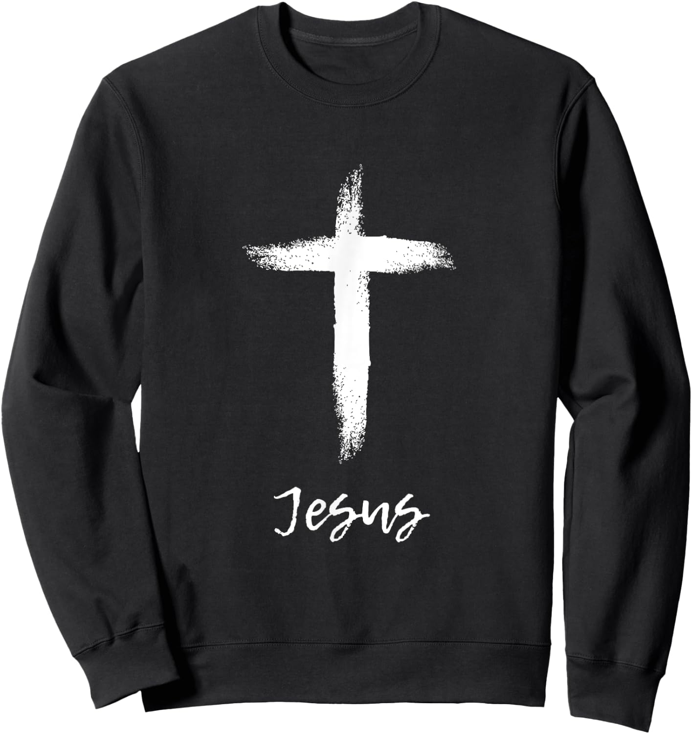Jesus Christ Crucifixion Religious Cross Symbol Crucifix Sweatshirt - Sweatshirt | Black