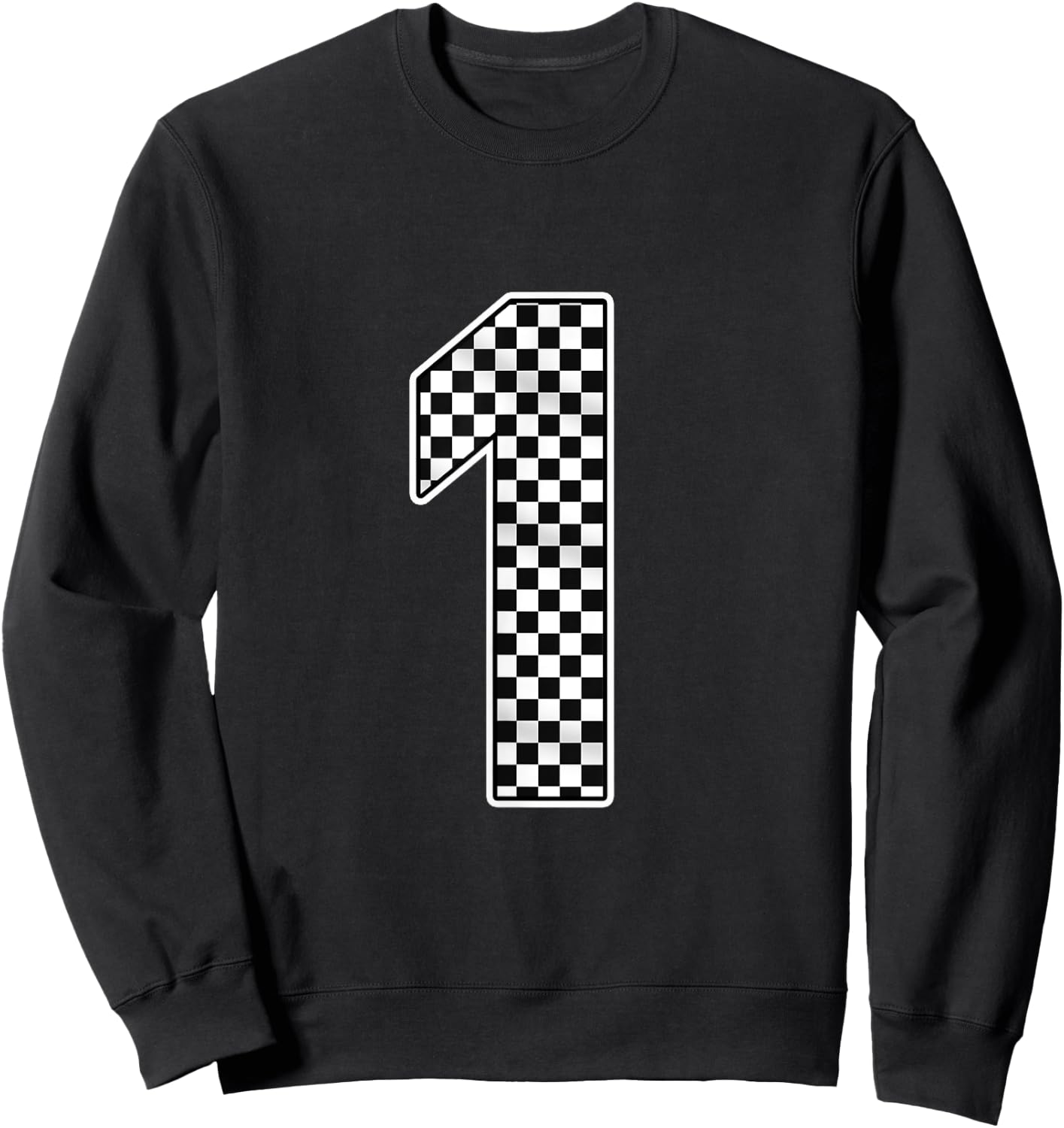 Pit Crew 1 Years Old Birthday | Racing Car for Girls Boys Sweatshirt - Sweatshirt | Black