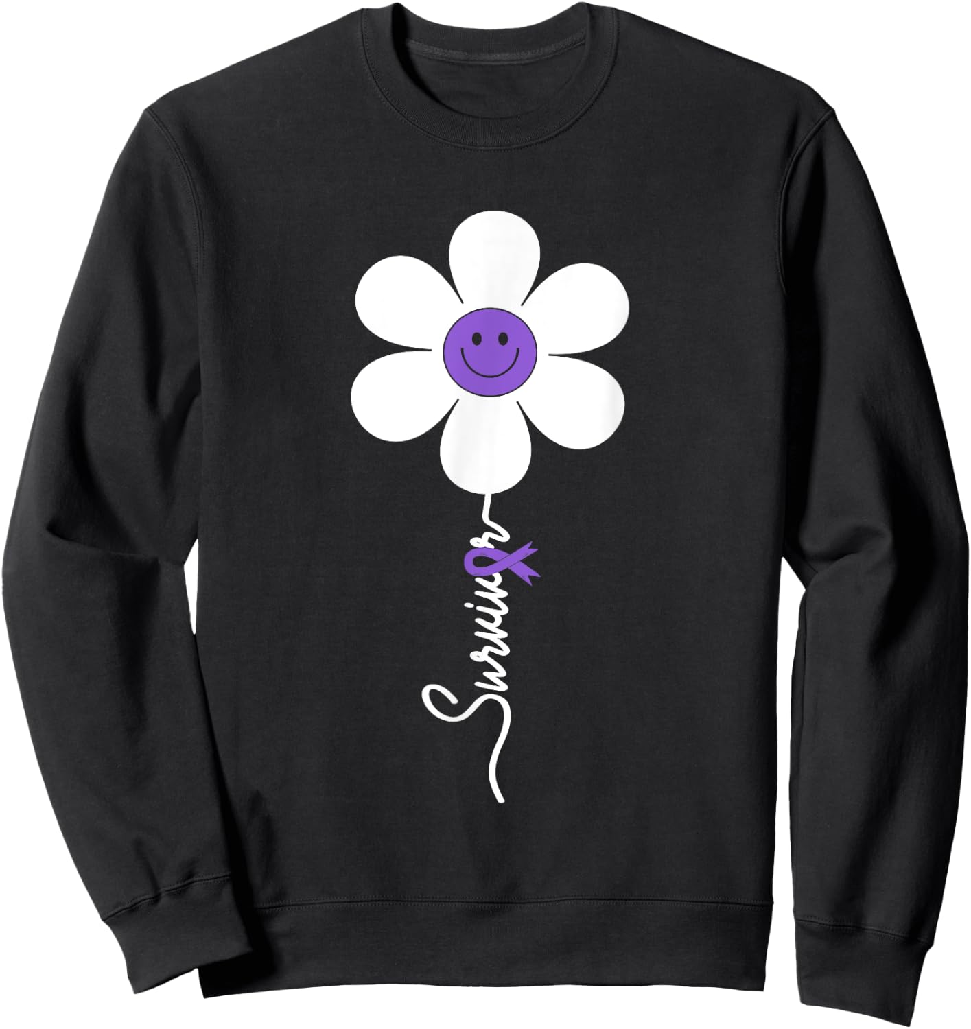 Pancreatic Cancer Survivor Women Pancreatic Cancer Awareness Sweatshirt - Sweatshirt | Black
