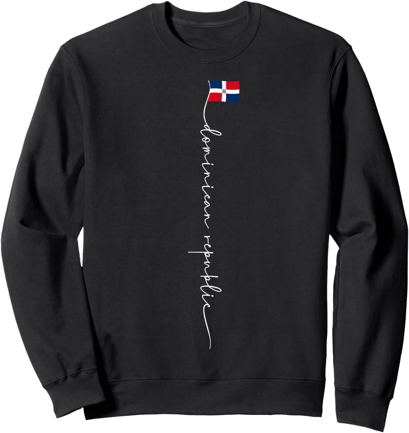 Dominican Republic Signature Dominican Republic Flag Small Sweatshirt - Sweatshirt | Black