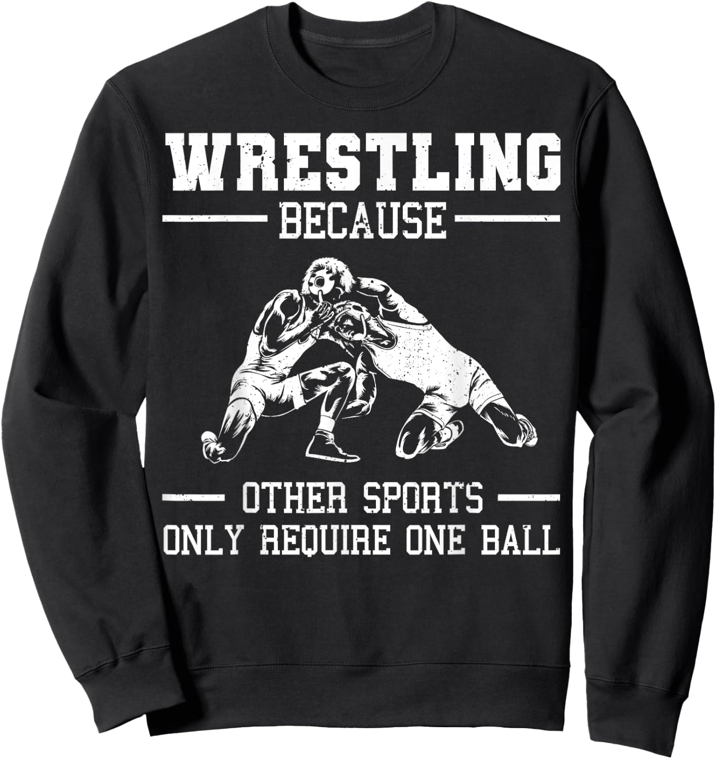 Funny Wrestling Design for Kids Men Women Wrestle Athletes Small Sweatshirt - Sweatshirt | Black