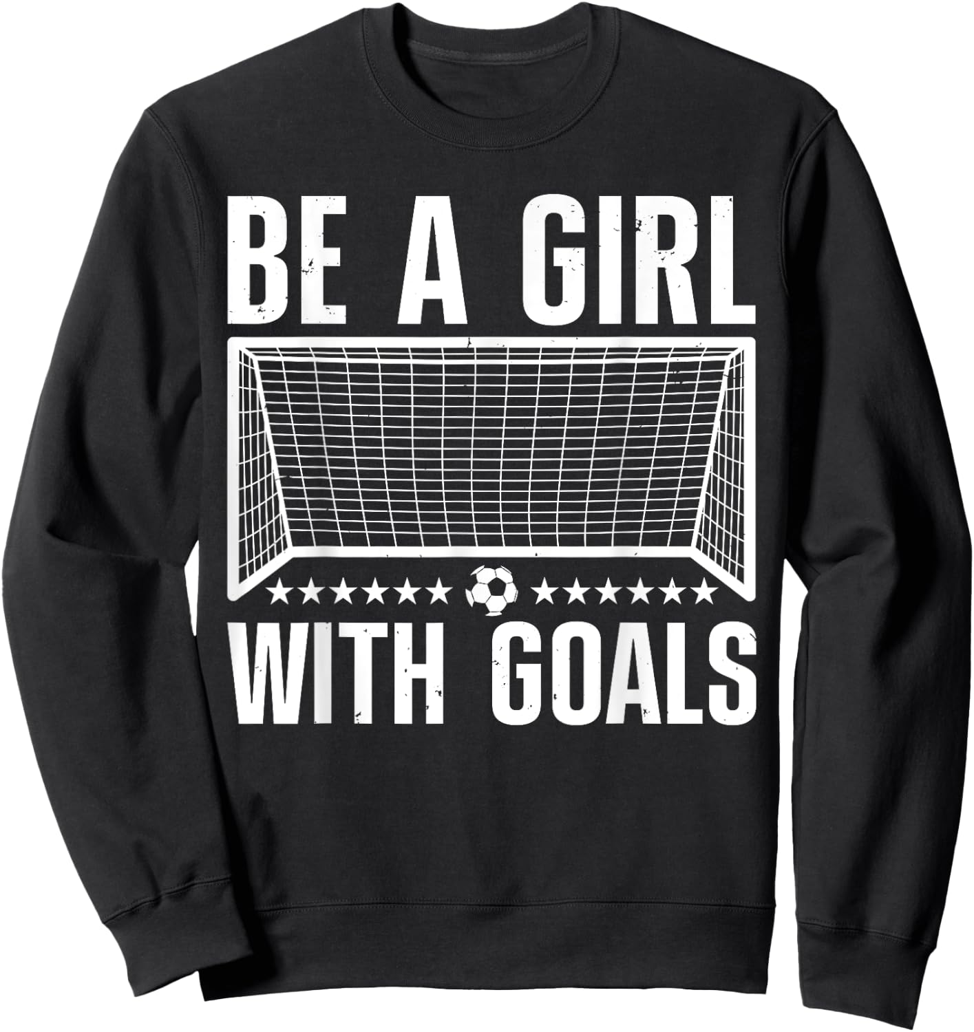 Funny Soccer Art For Girls Teens Women Soccer Lovers Players Sweatshirt - Sweatshirt | Black