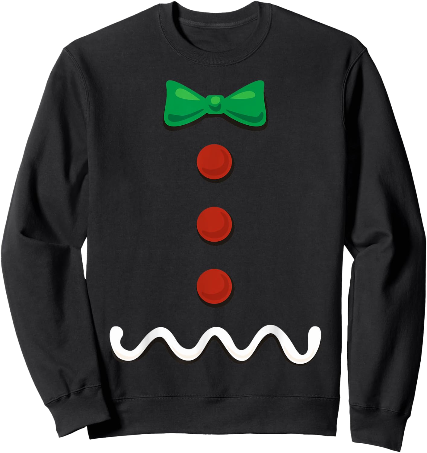 Gingerbread Man Christmas Costume Sweatshirt - Sweatshirt | Black