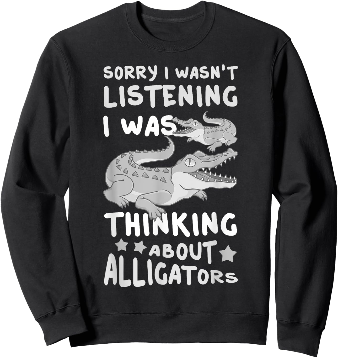 Alligator Animals Funny Florida Green Crocodiles Wild Sweatshirt - Sweatshirt | Black